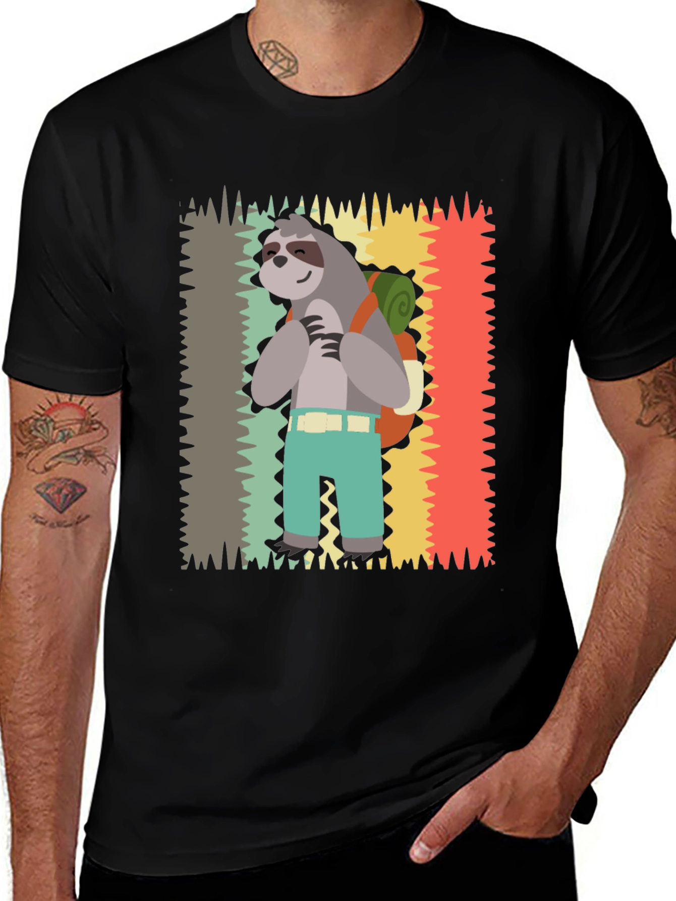 Sloth Hiking T-Shirt - Cute Graphic Tee