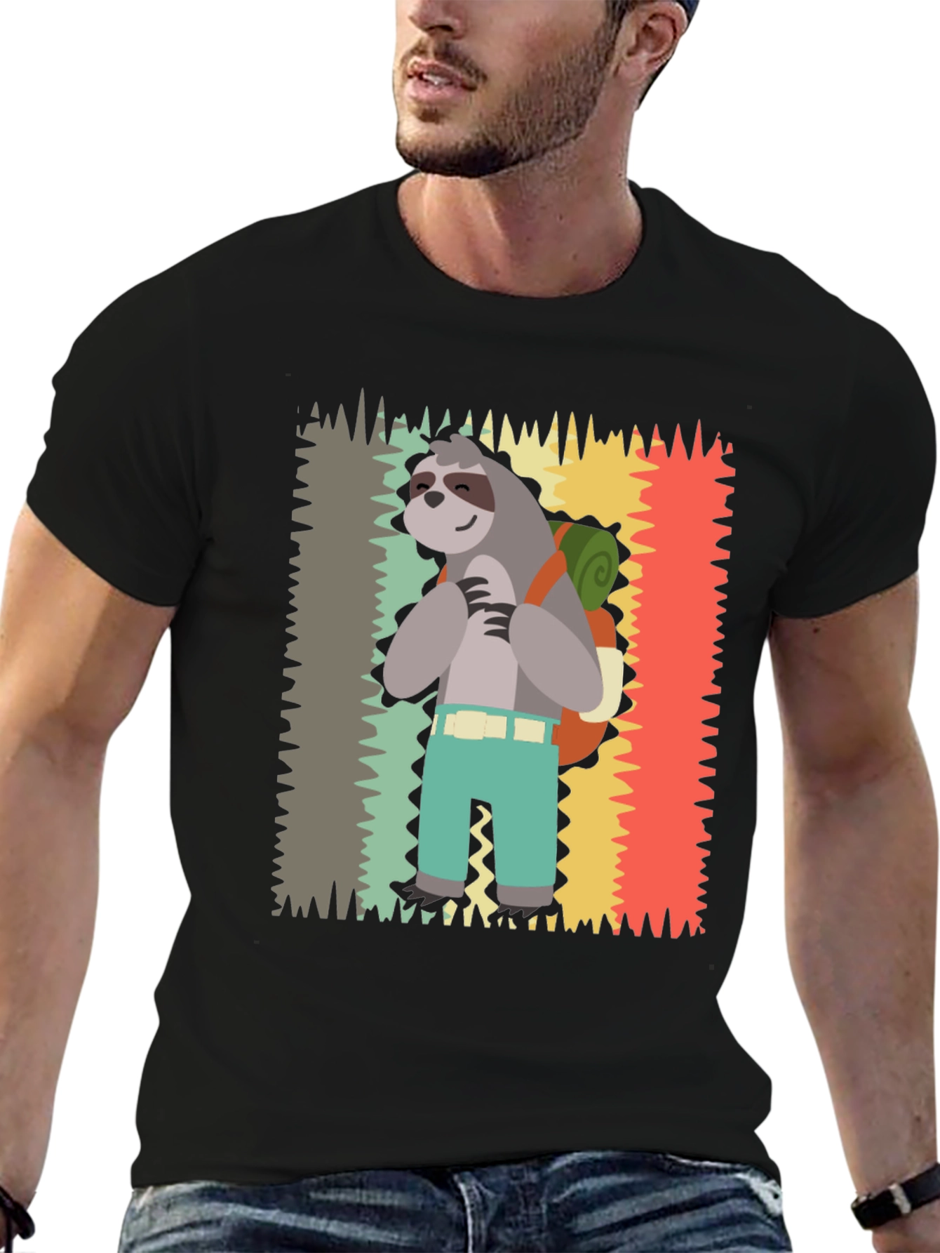 Sloth Hiking T-Shirt - Cute Graphic Tee