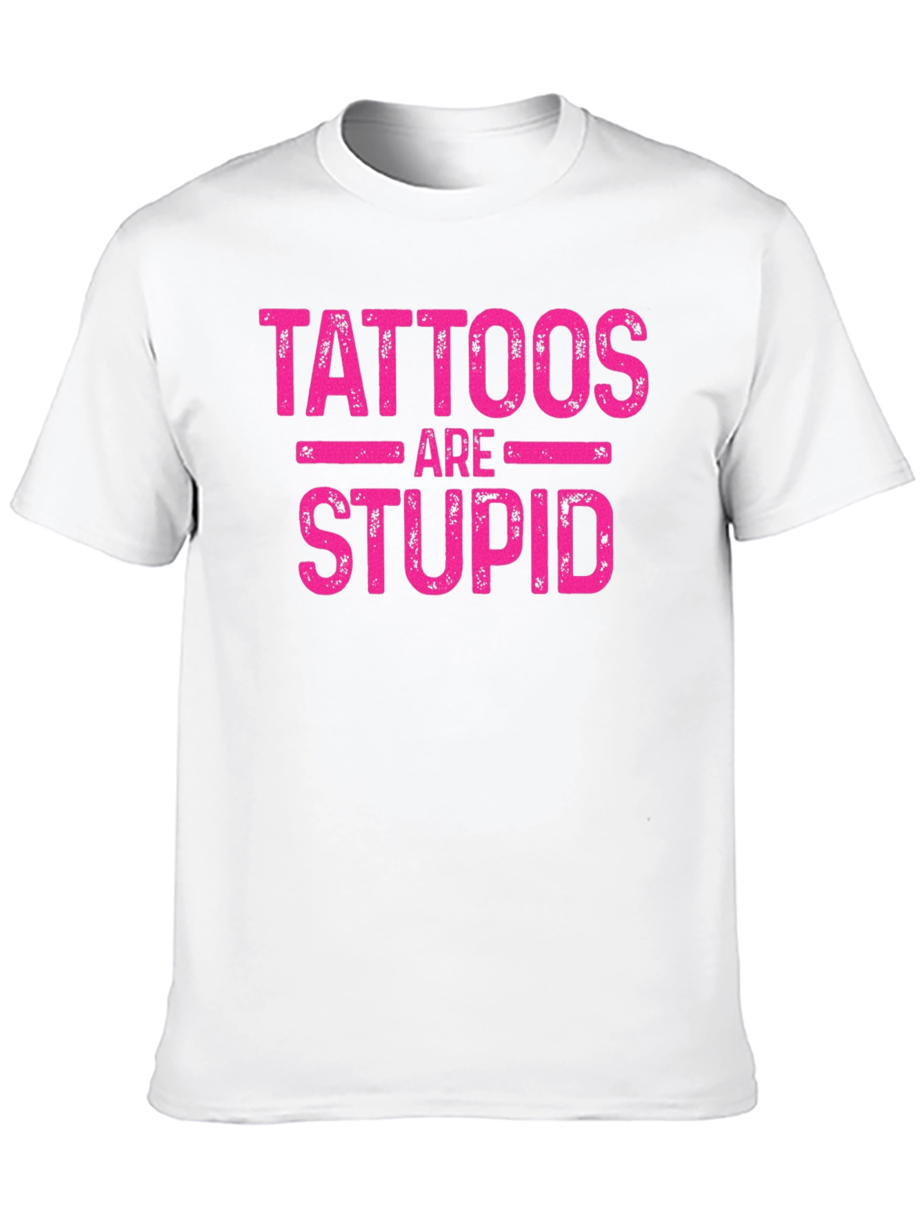 Tattoos are Stupid Graphic Tee - Soft Black Cotton