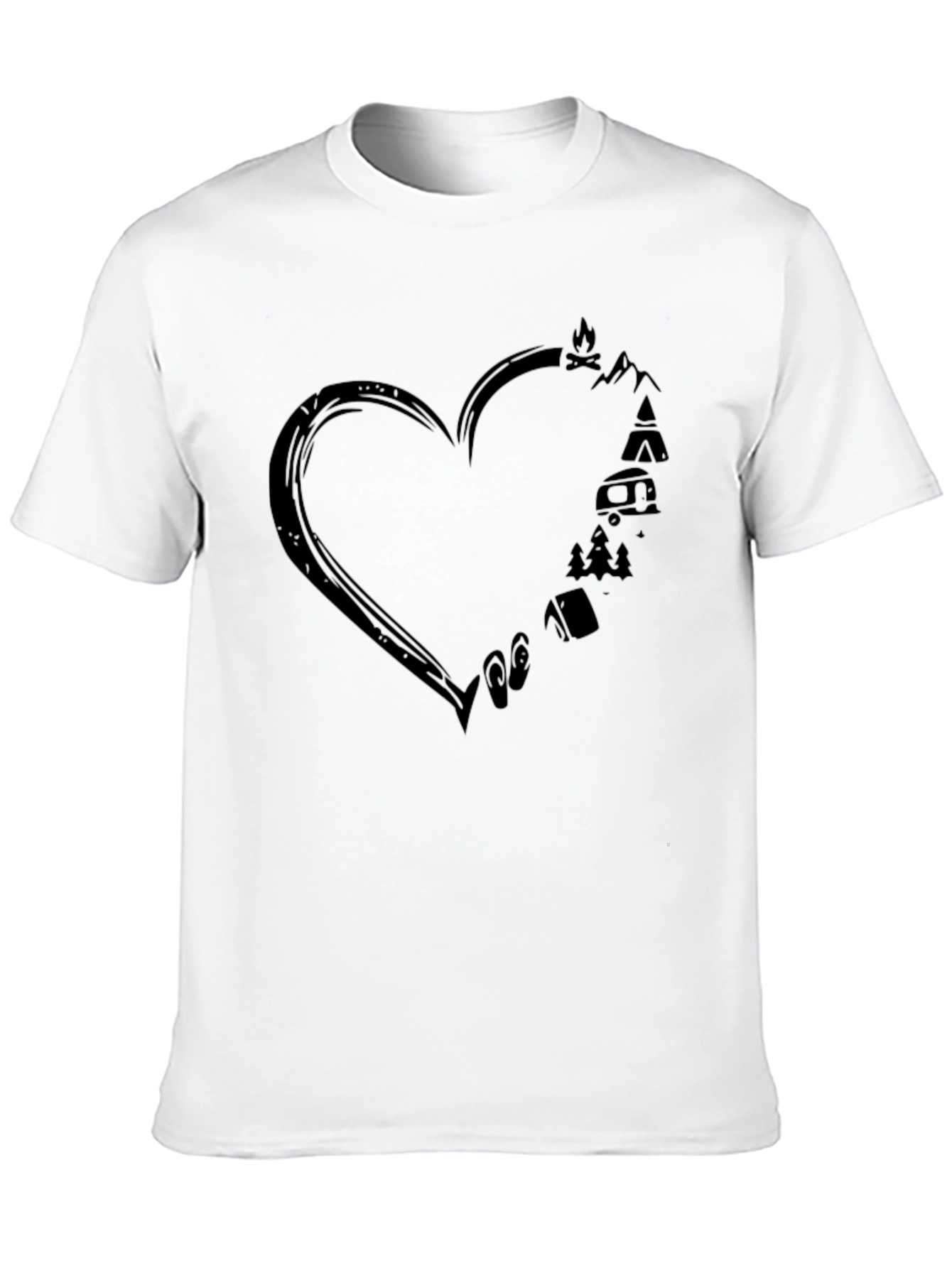 Camping Heart Graphic Tee