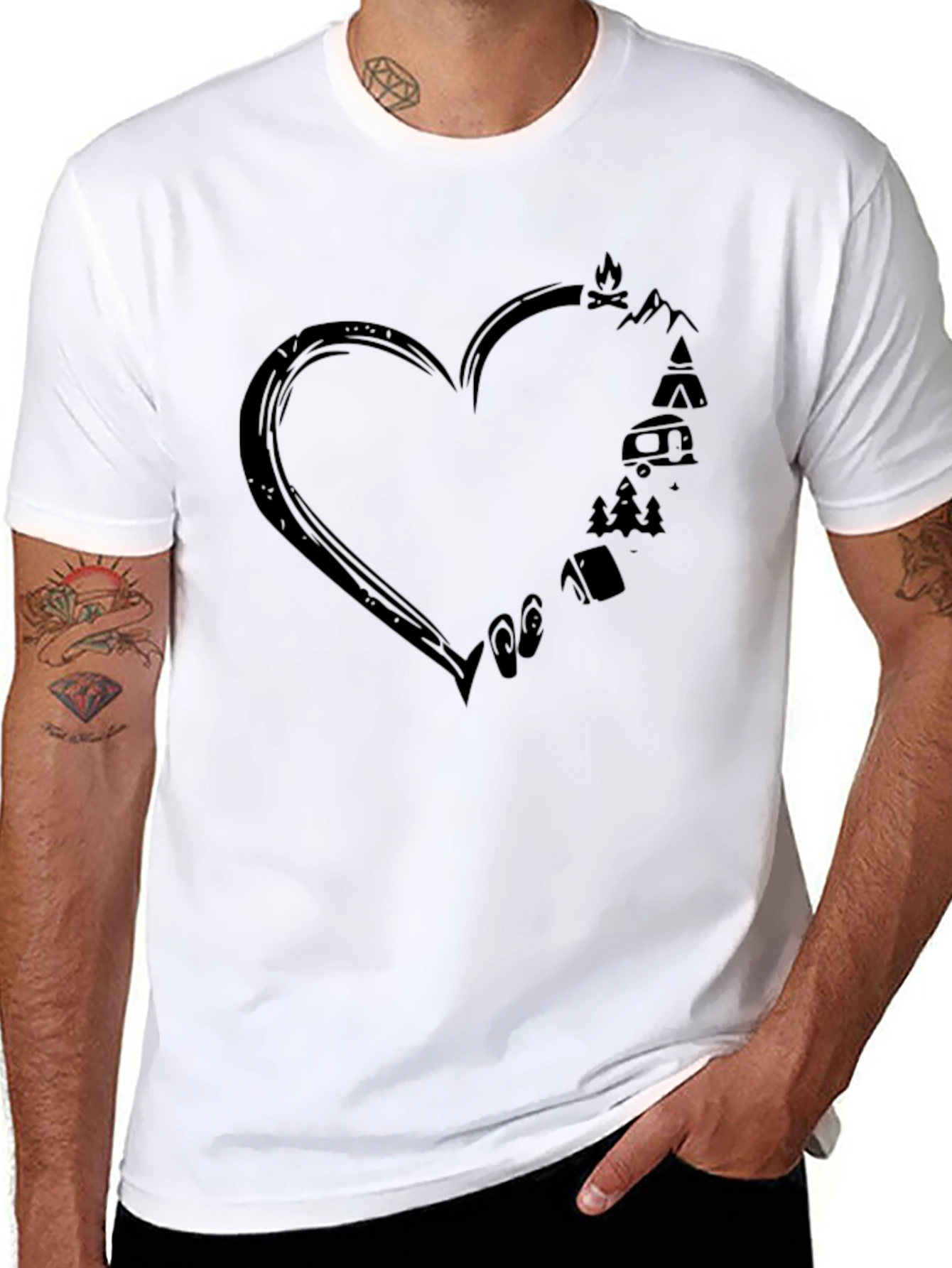 Camping Heart Graphic Tee