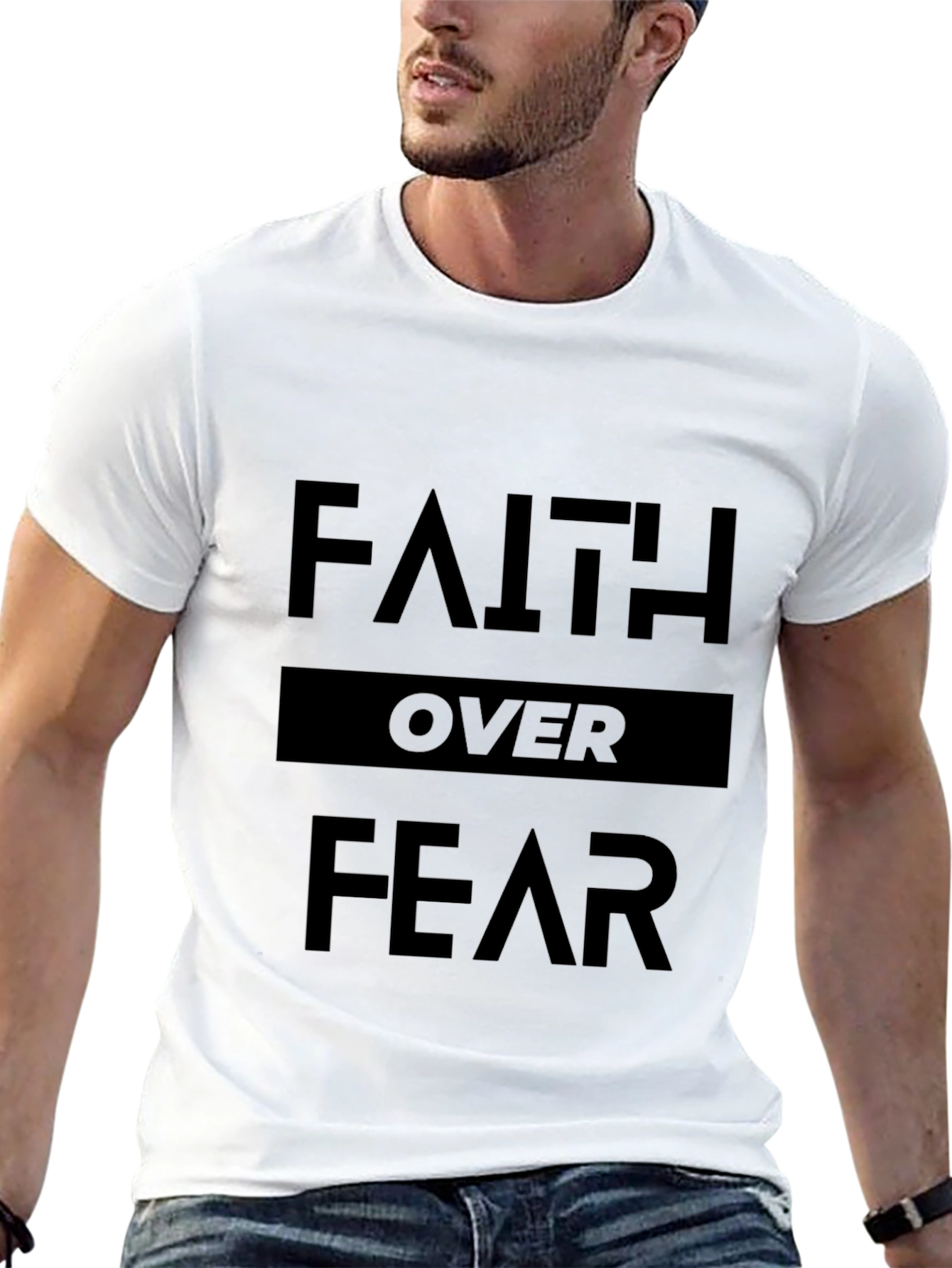 Faith Over Fear Graphic Tee - Black