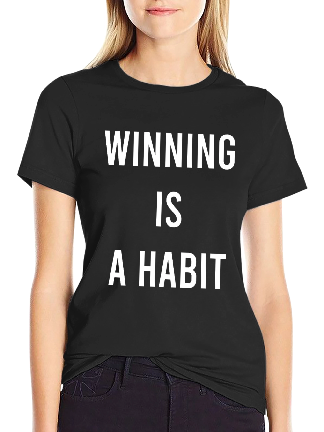 Winning Is A Habit Black T-Shirt