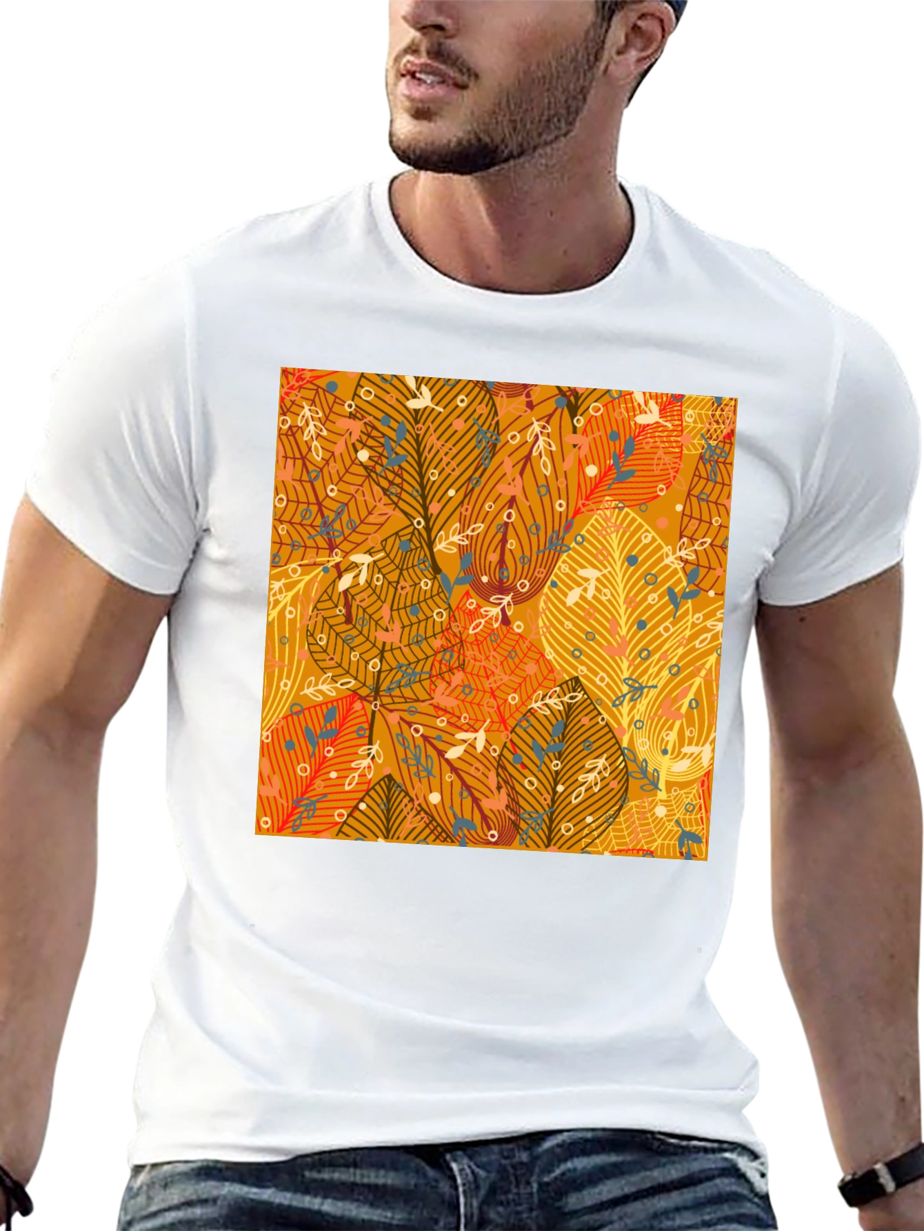 Autumn Leaves Pattern T-Shirt