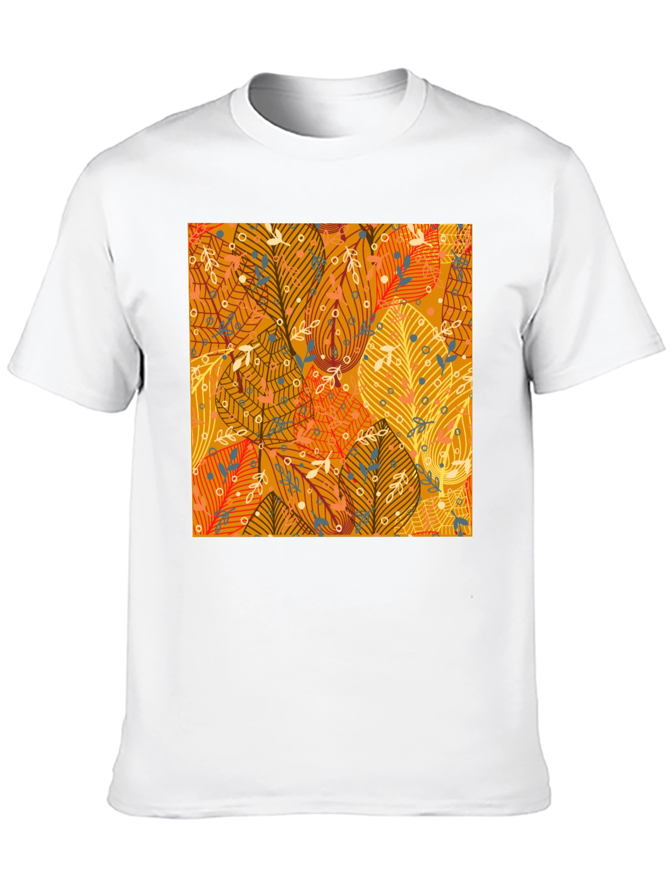 Autumn Leaves Pattern T-Shirt