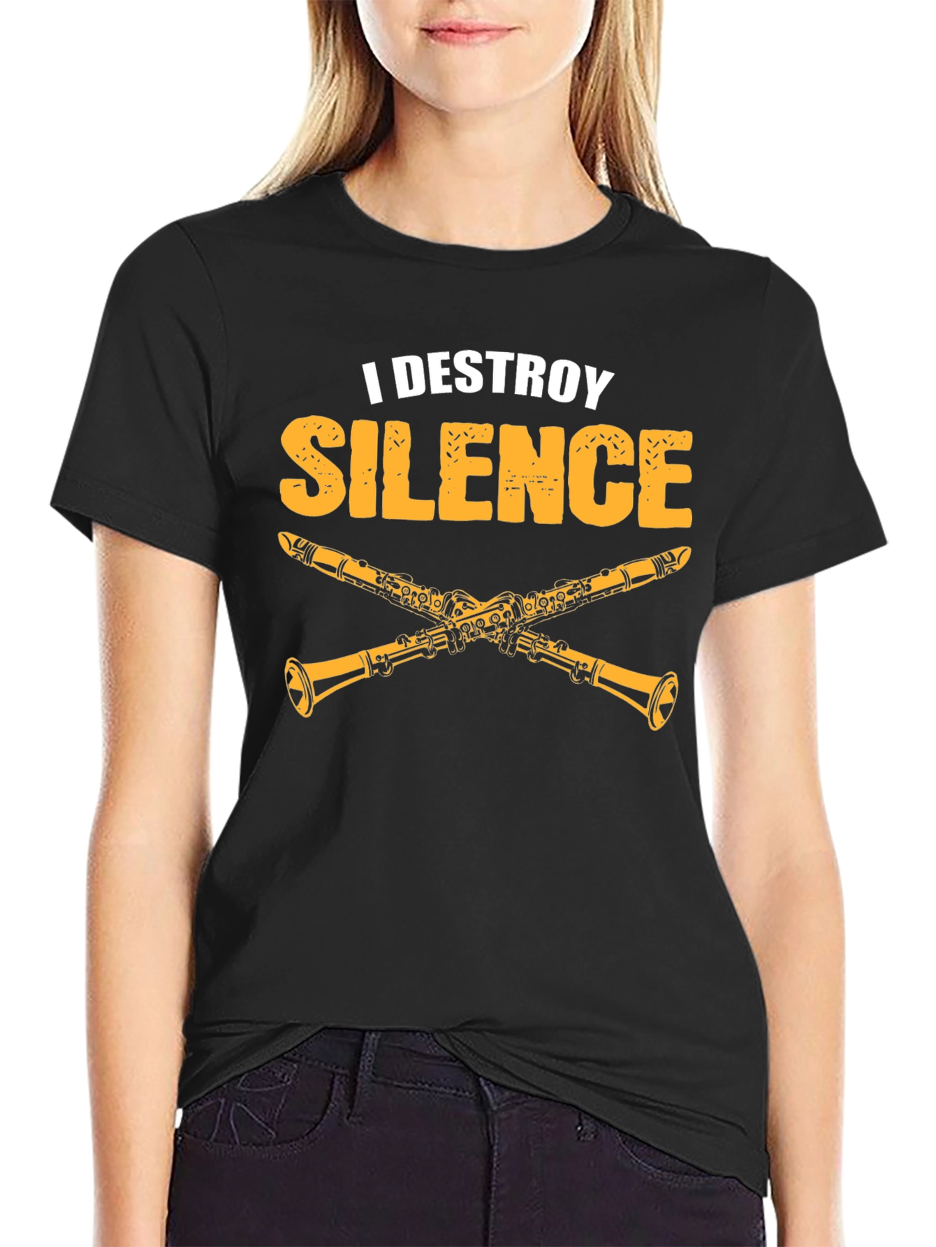 I Destroy Silence Clarinet T-Shirt