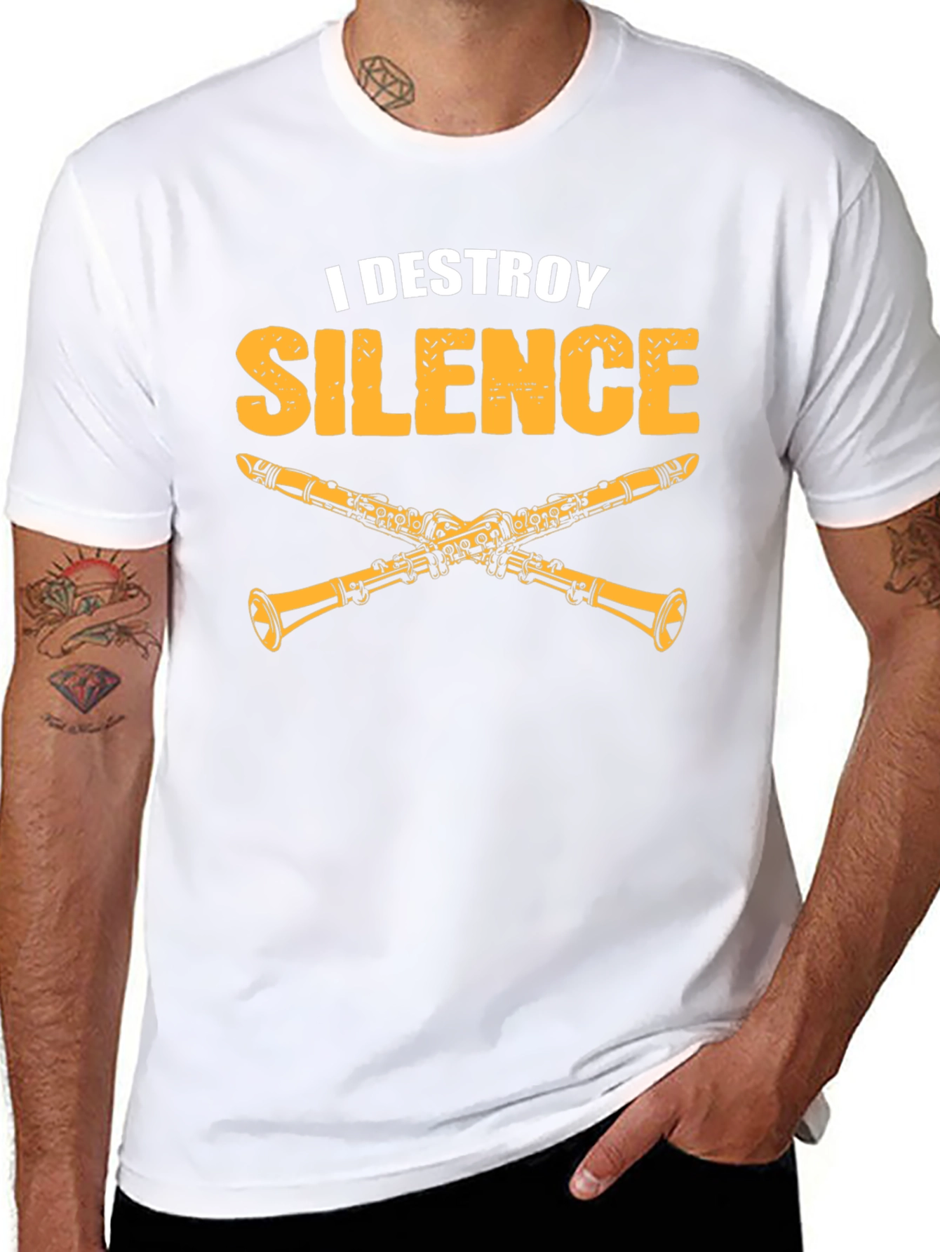 I Destroy Silence Clarinet T-Shirt