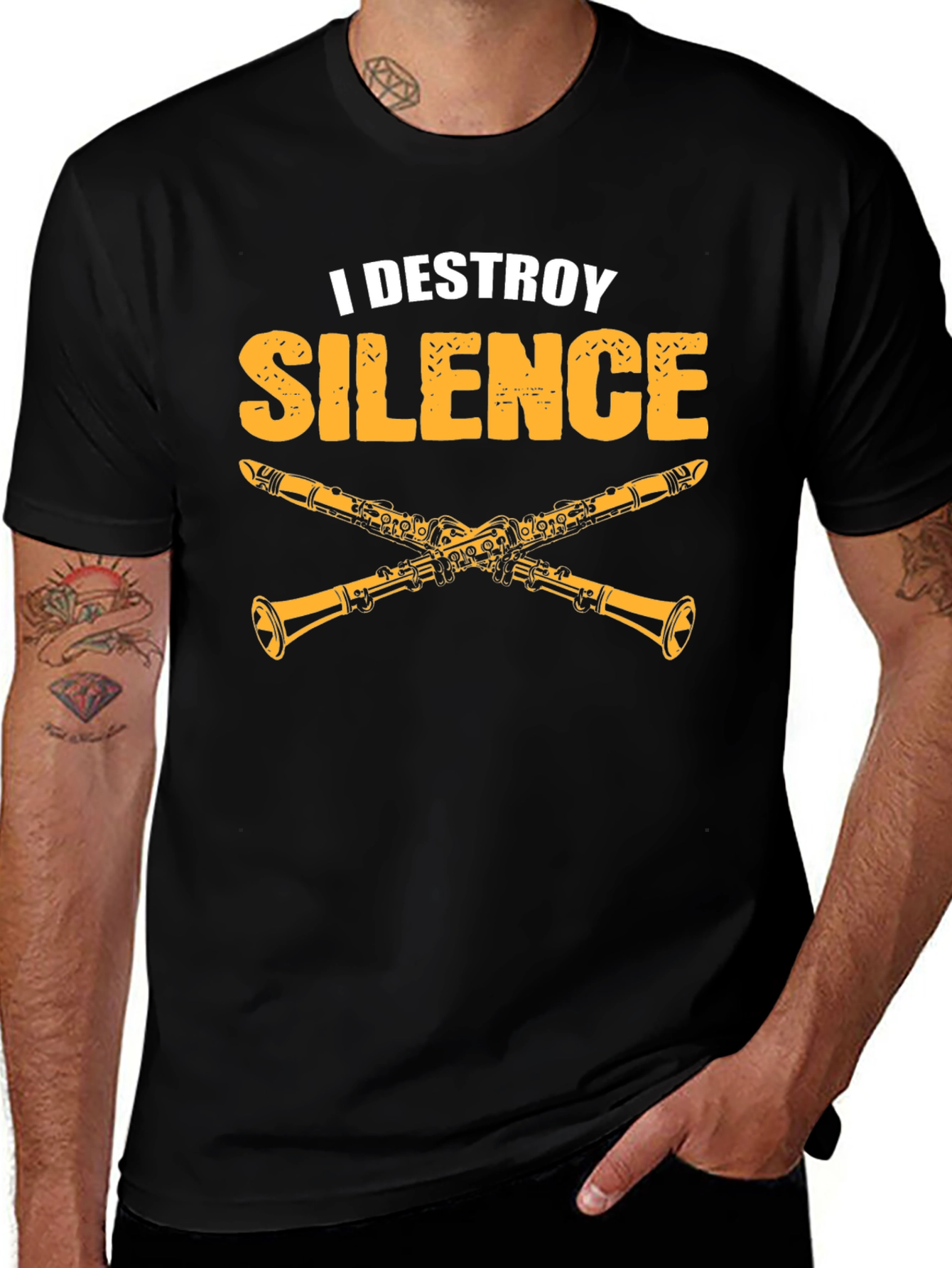 I Destroy Silence Clarinet T-Shirt