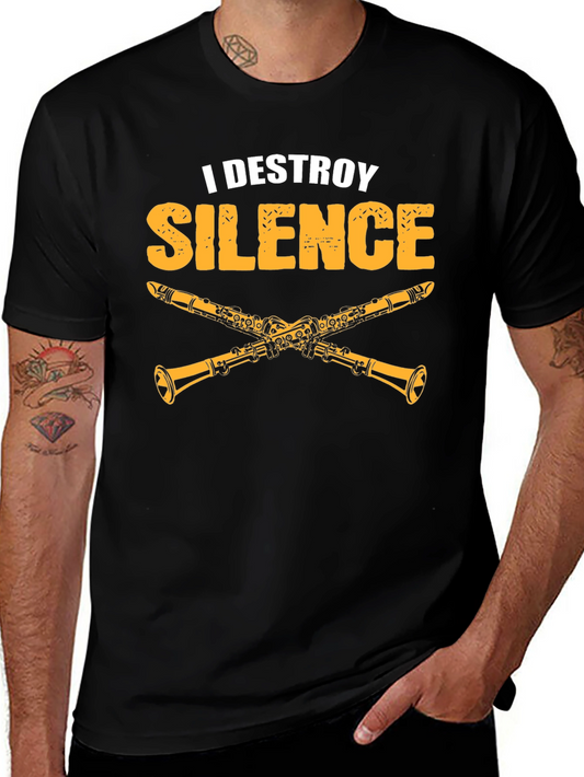 I Destroy Silence Clarinet T-Shirt