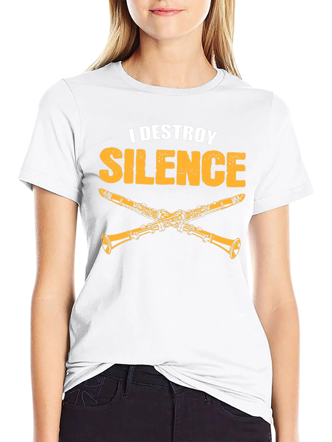 I Destroy Silence Clarinet T-Shirt