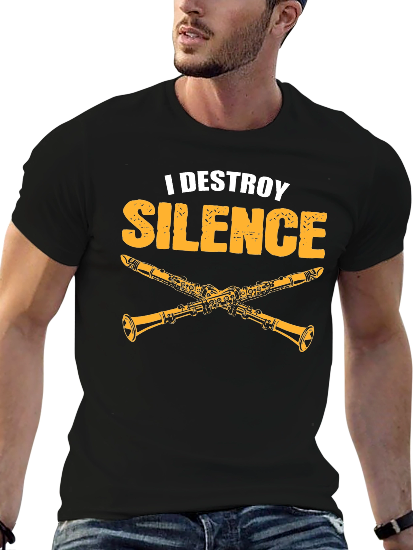 I Destroy Silence Clarinet T-Shirt