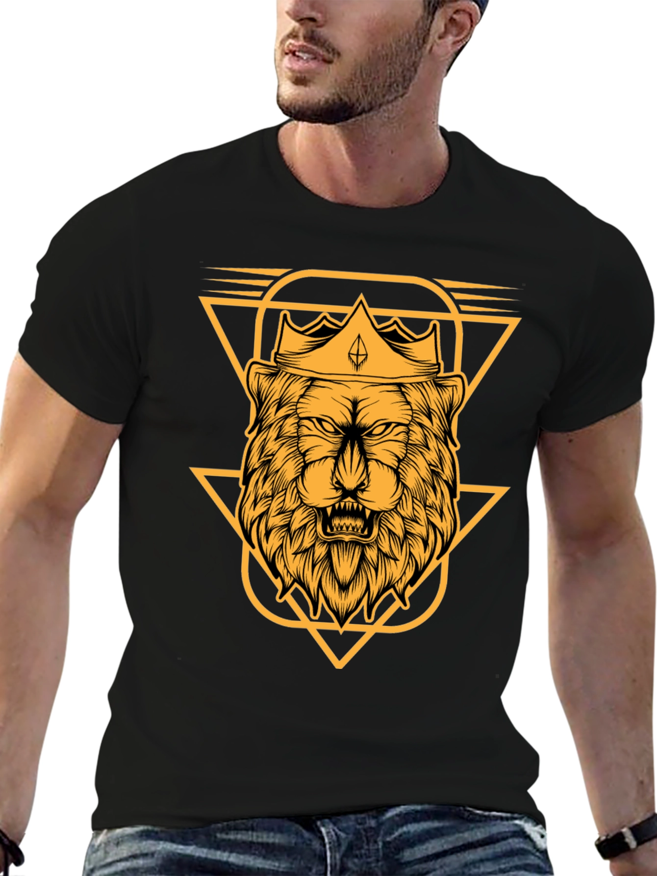 Lion King Graphic Tee - Black Cotton T-Shirt