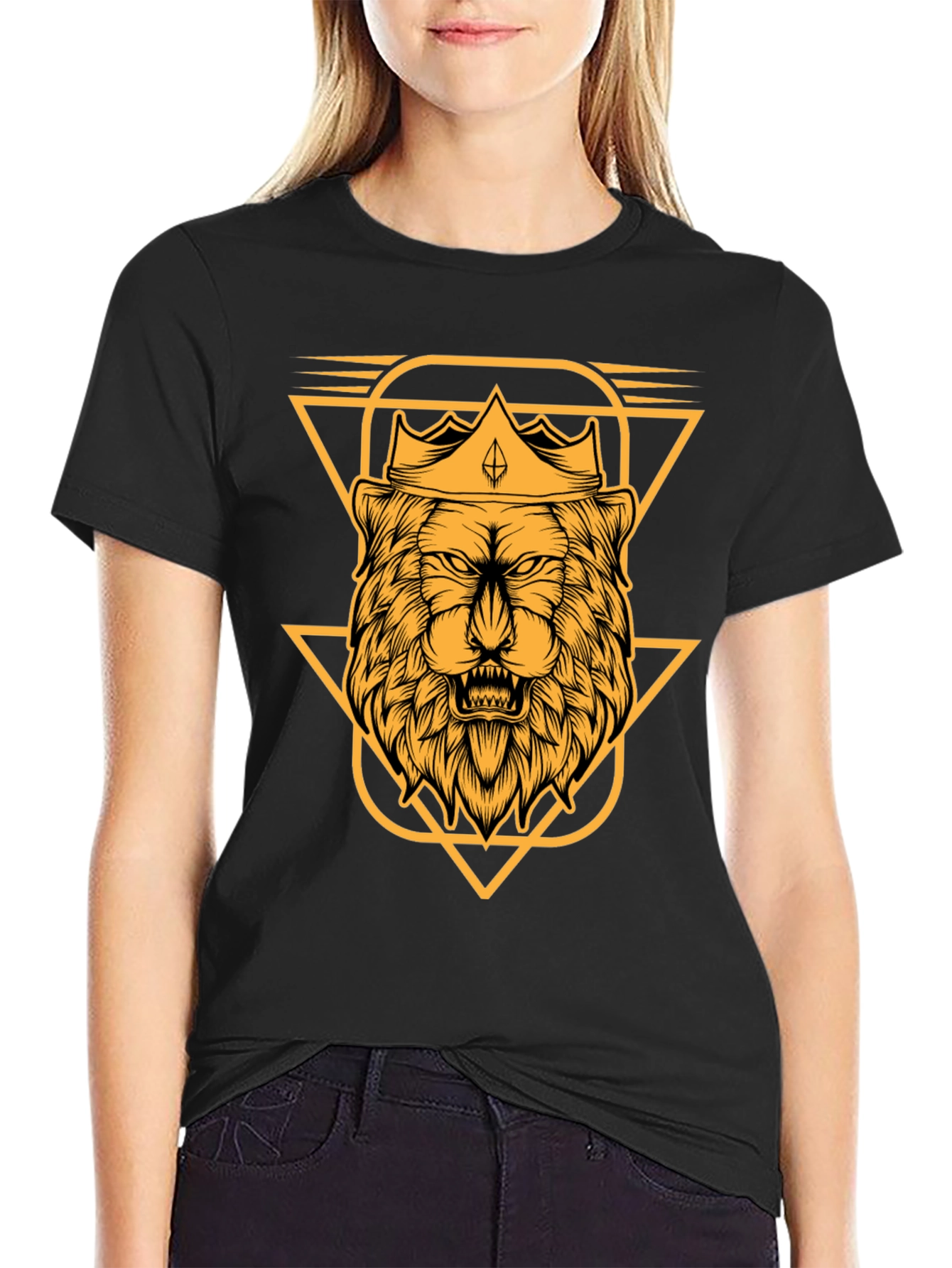 Lion King Graphic Tee - Black Cotton T-Shirt