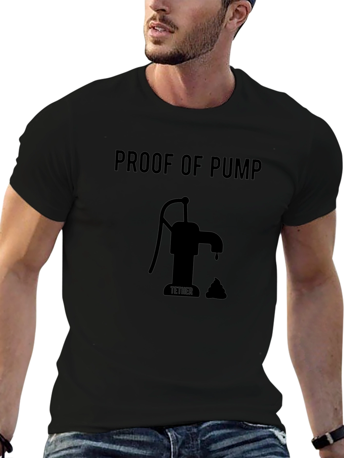 Proof of Pump Black T-Shirt Funny Crypto Tee
