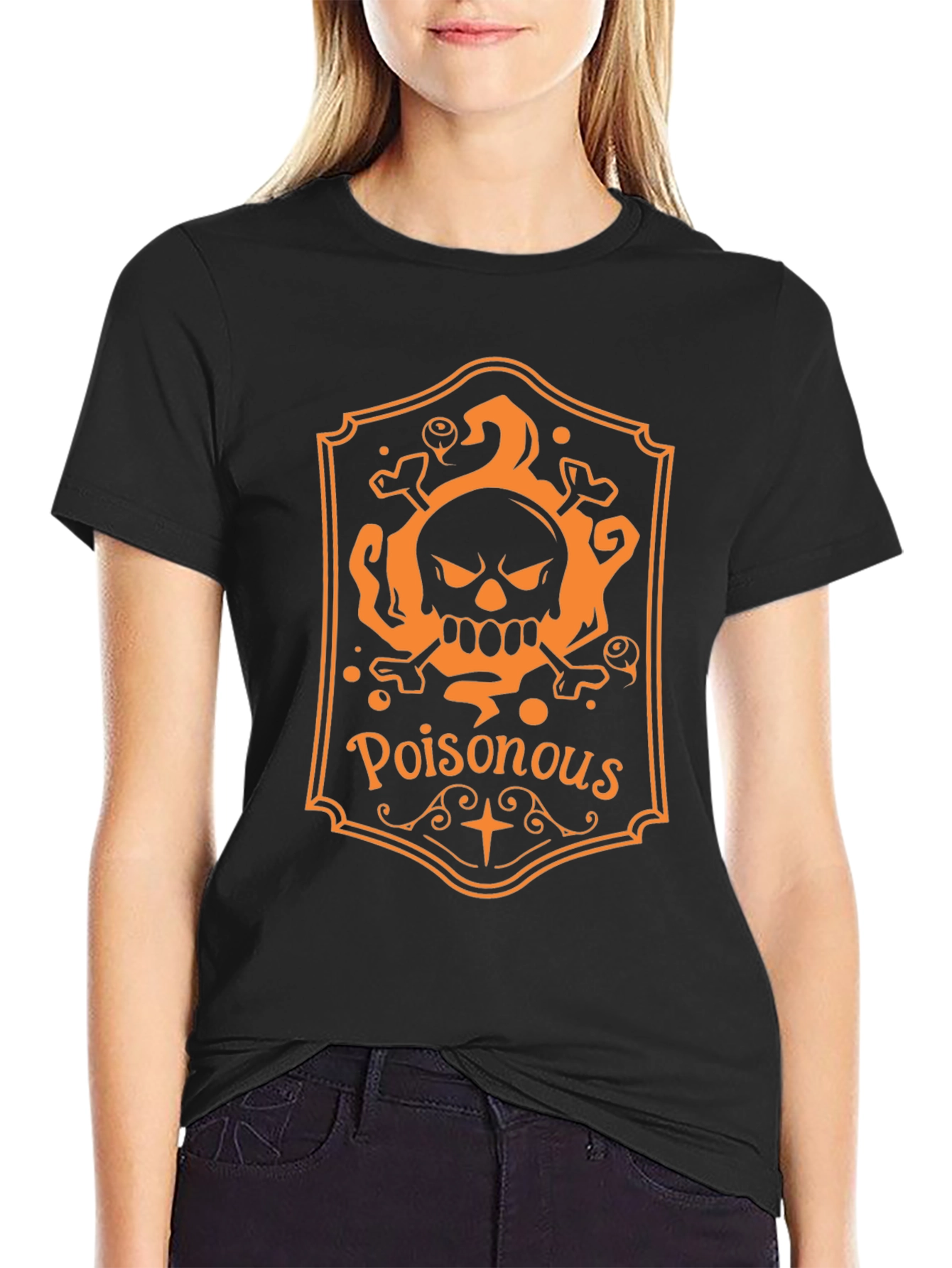 Poisonous Skull Graphic Tee - Halloween