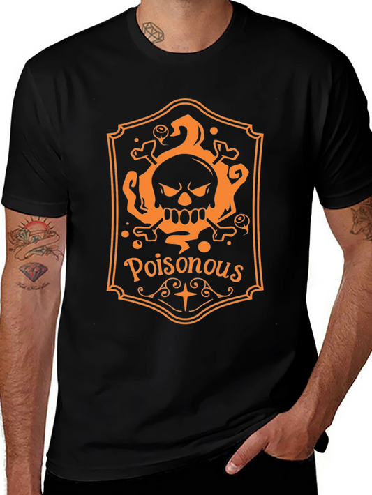 Poisonous Skull Graphic Tee - Halloween