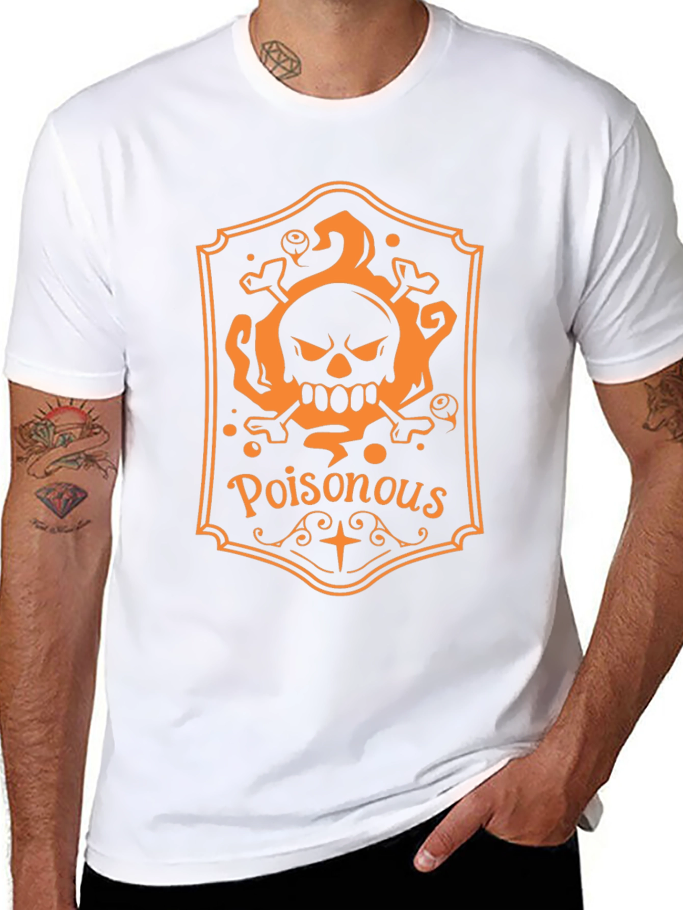 Poisonous Skull Graphic Tee - Halloween