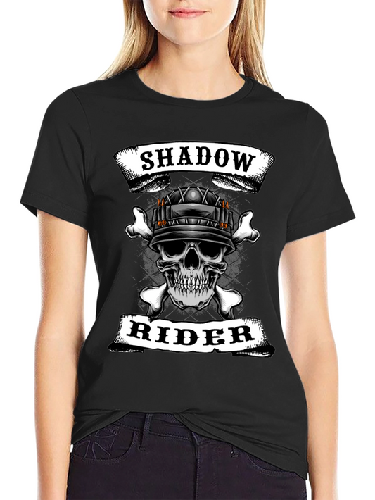 Shadow Rider Skull Graphic T-Shirt