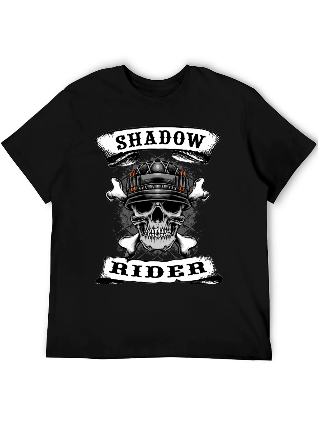 Shadow Rider Skull Graphic T-Shirt