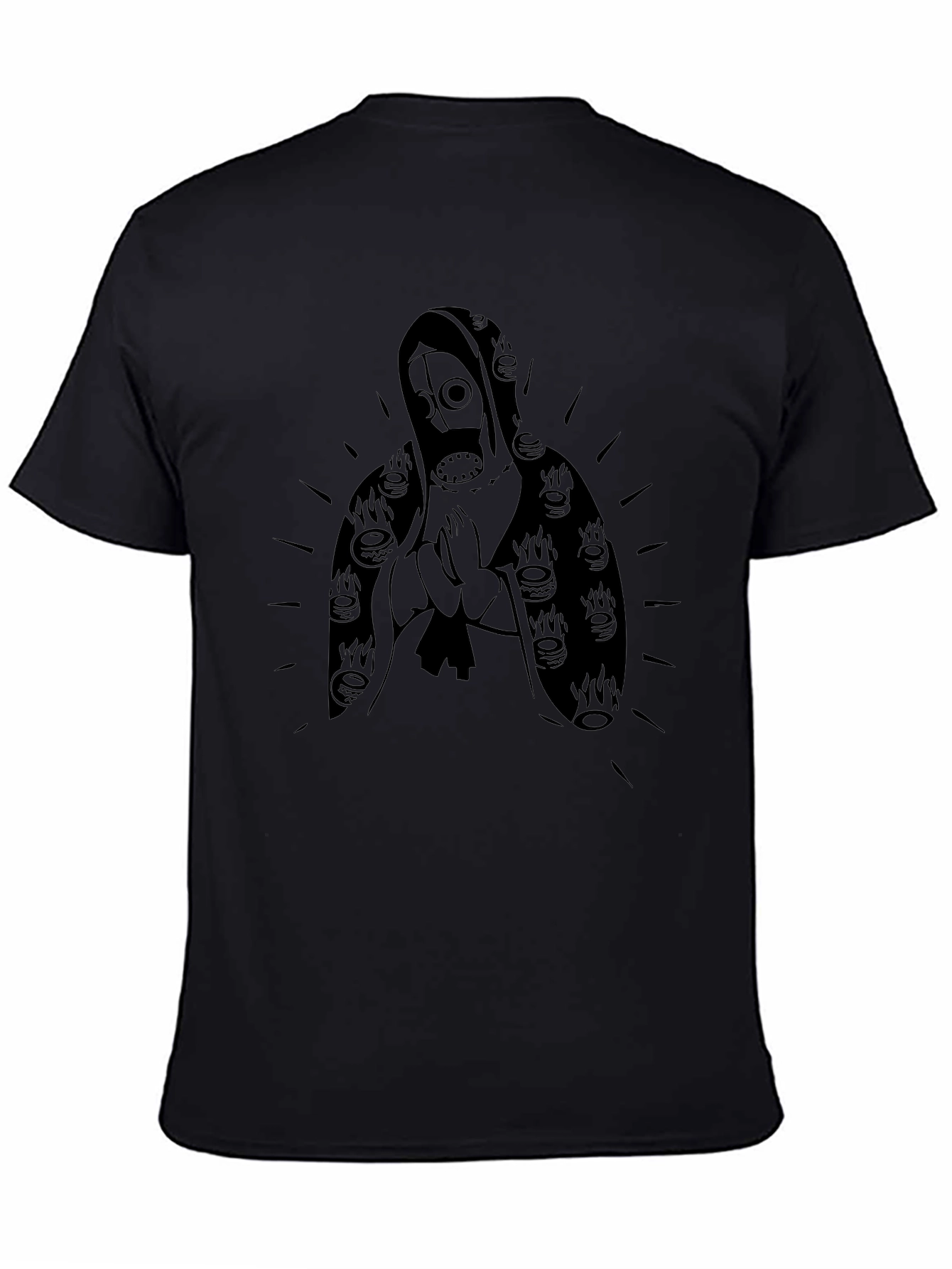 Gas Mask Madonna Graphic Tee - Black