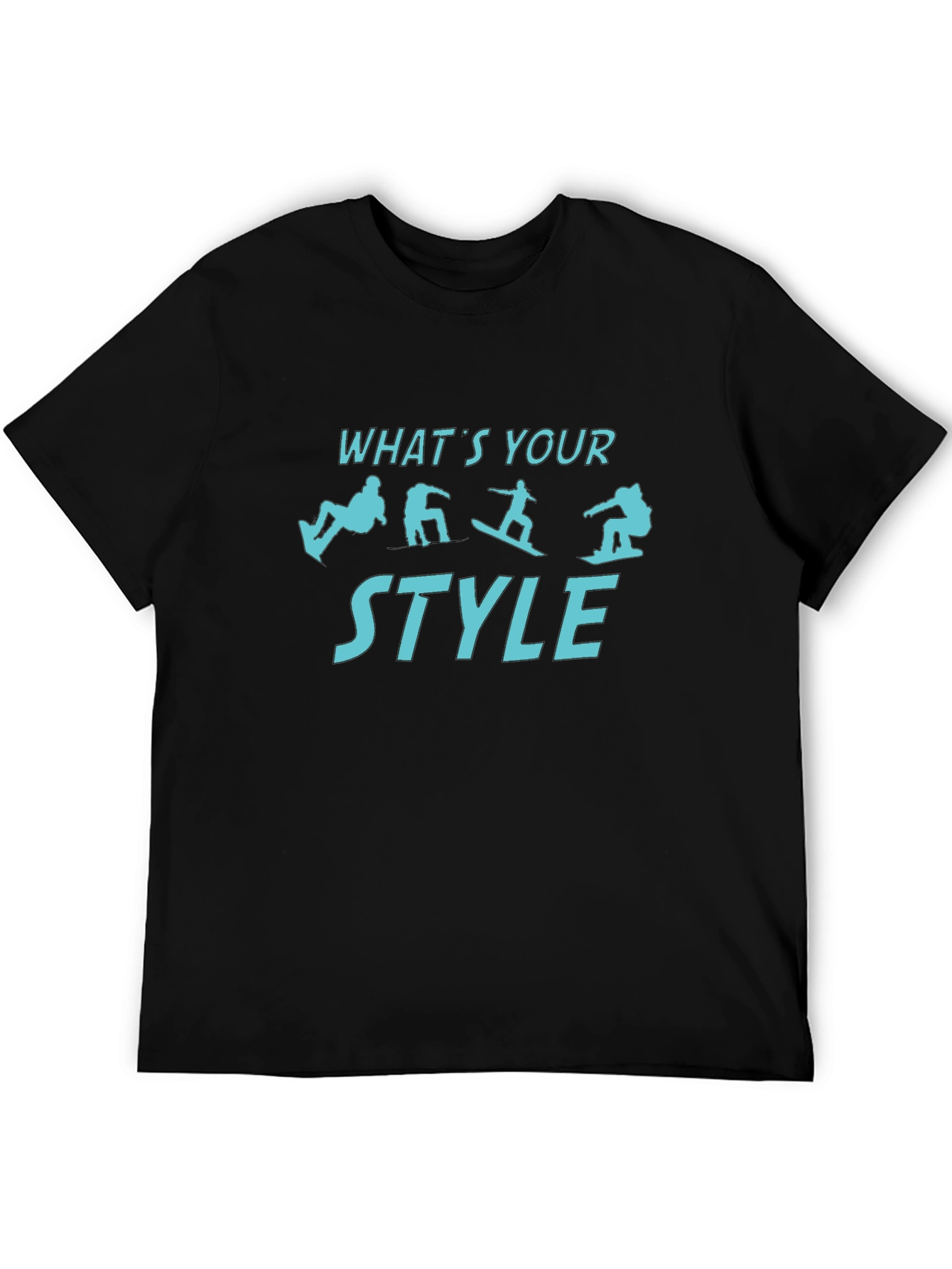 Snowboarder Style Black Graphic Tee