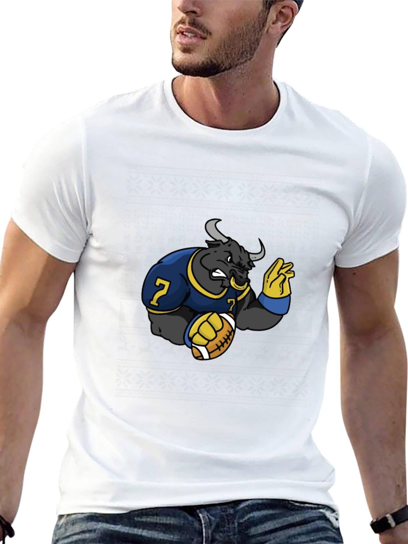 Bull Football T-Shirt