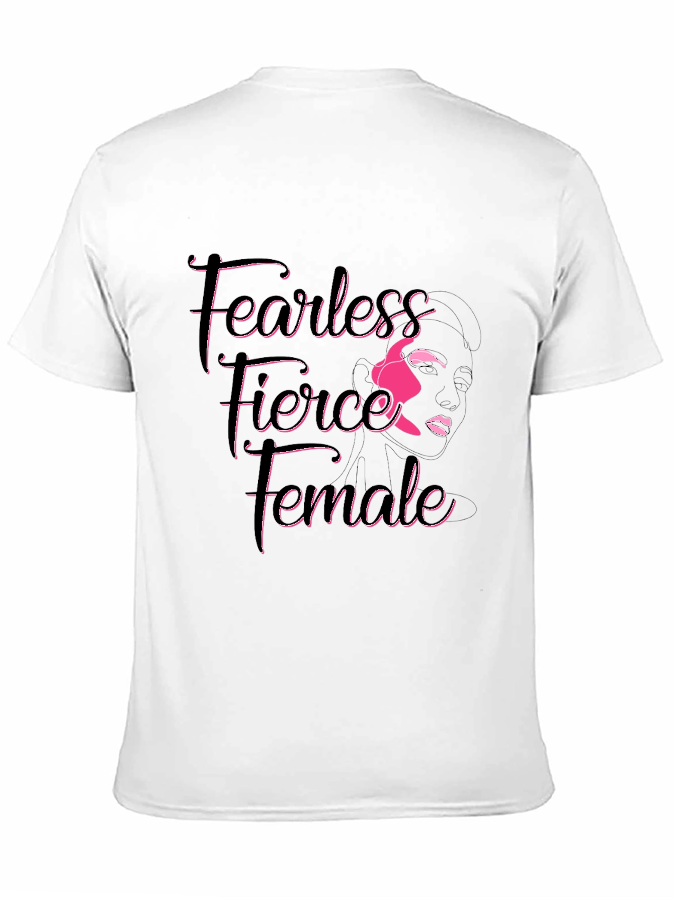 Fearless Fierce Female Graphic Tee - Black