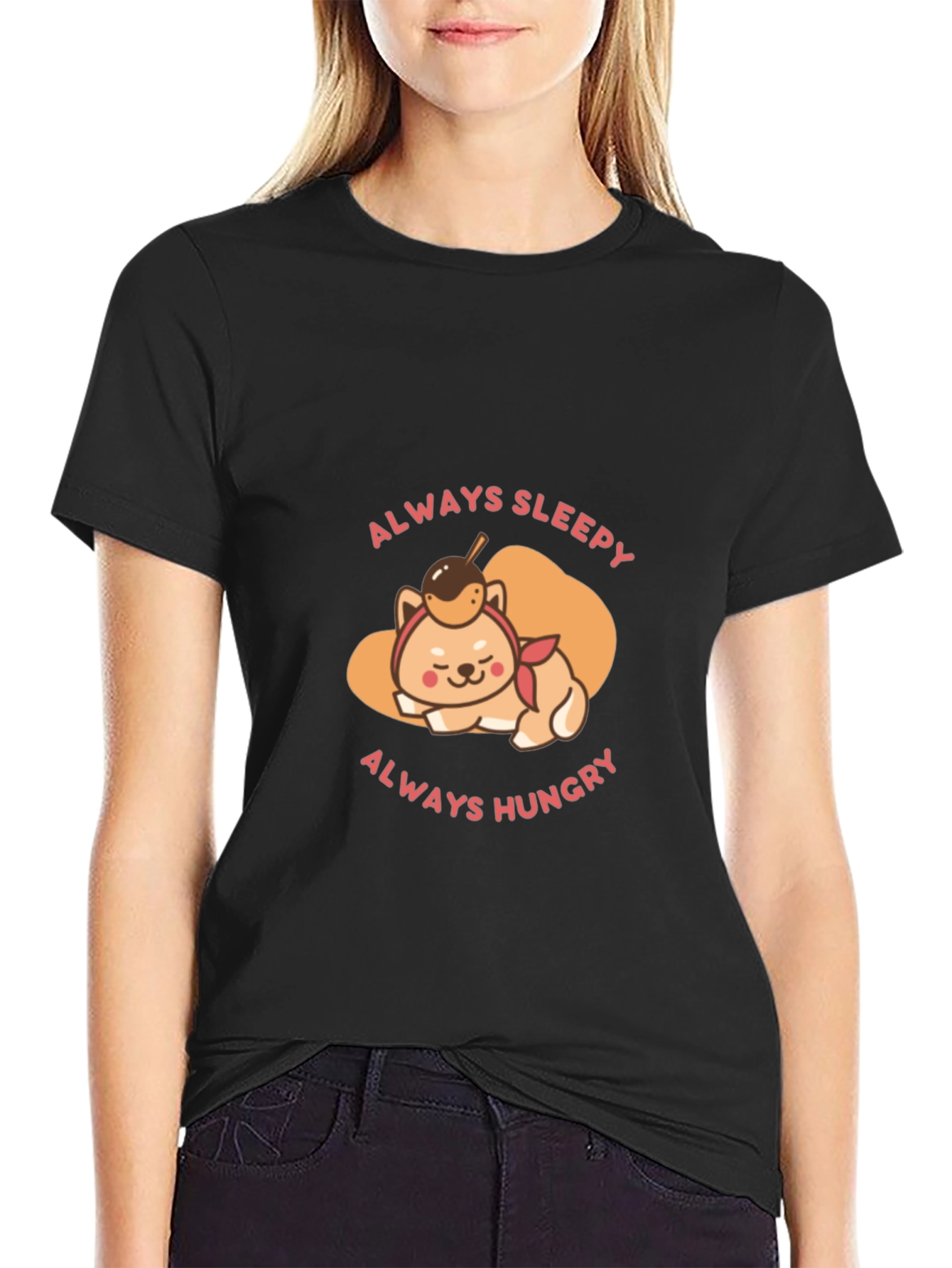 Always Sleepy Hungry Shiba Inu T-Shirt