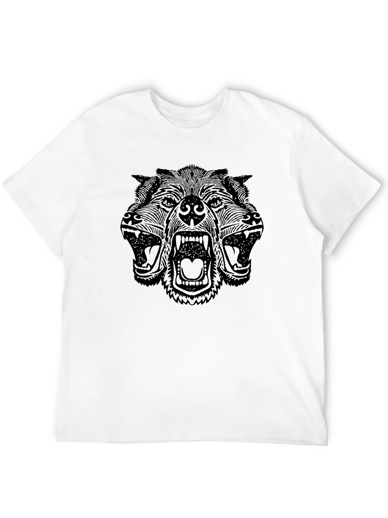 Cerberus Graphic Print Tee - Black