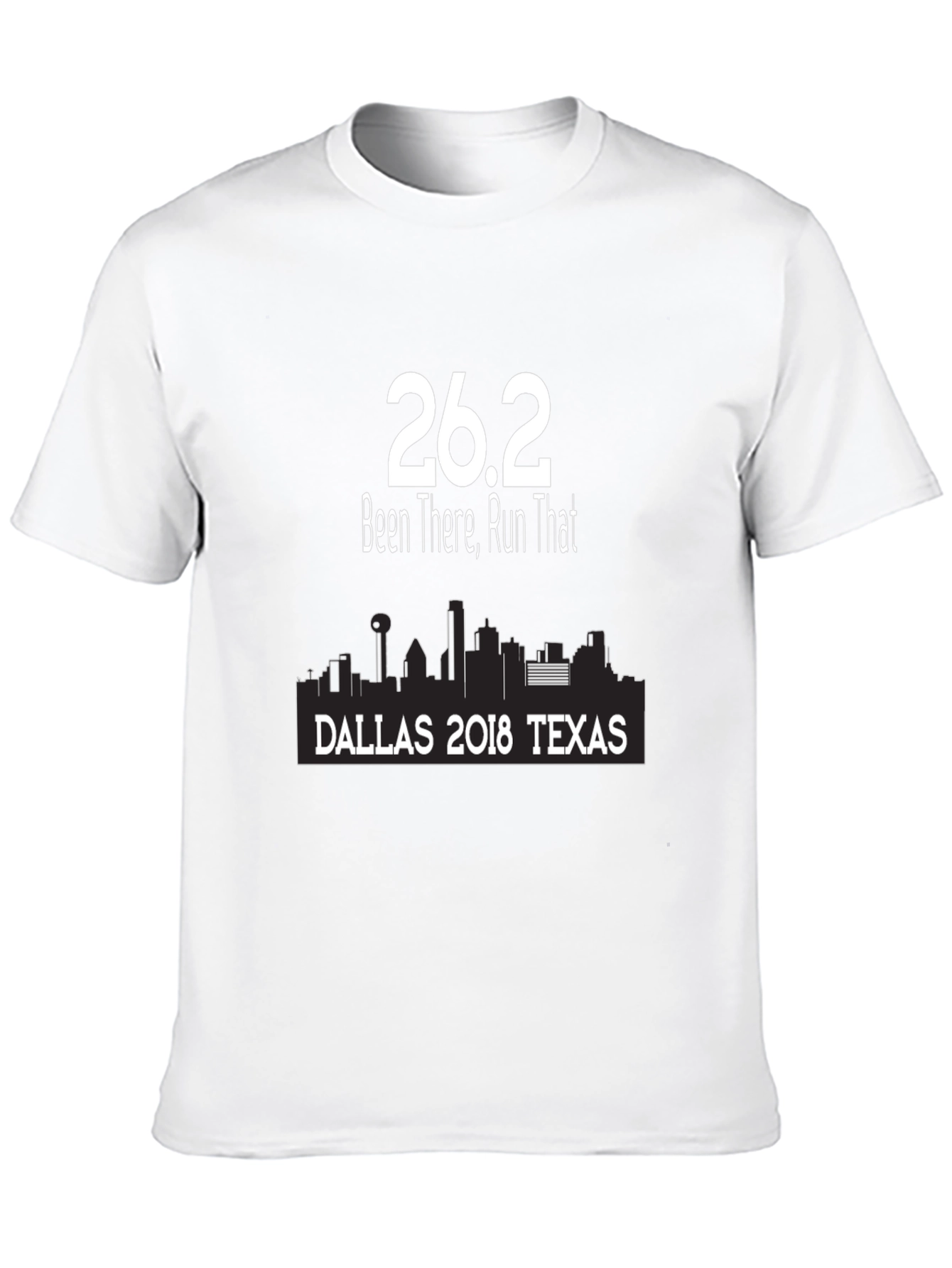 26.2 Marathon Dallas Texas Black T-Shirt