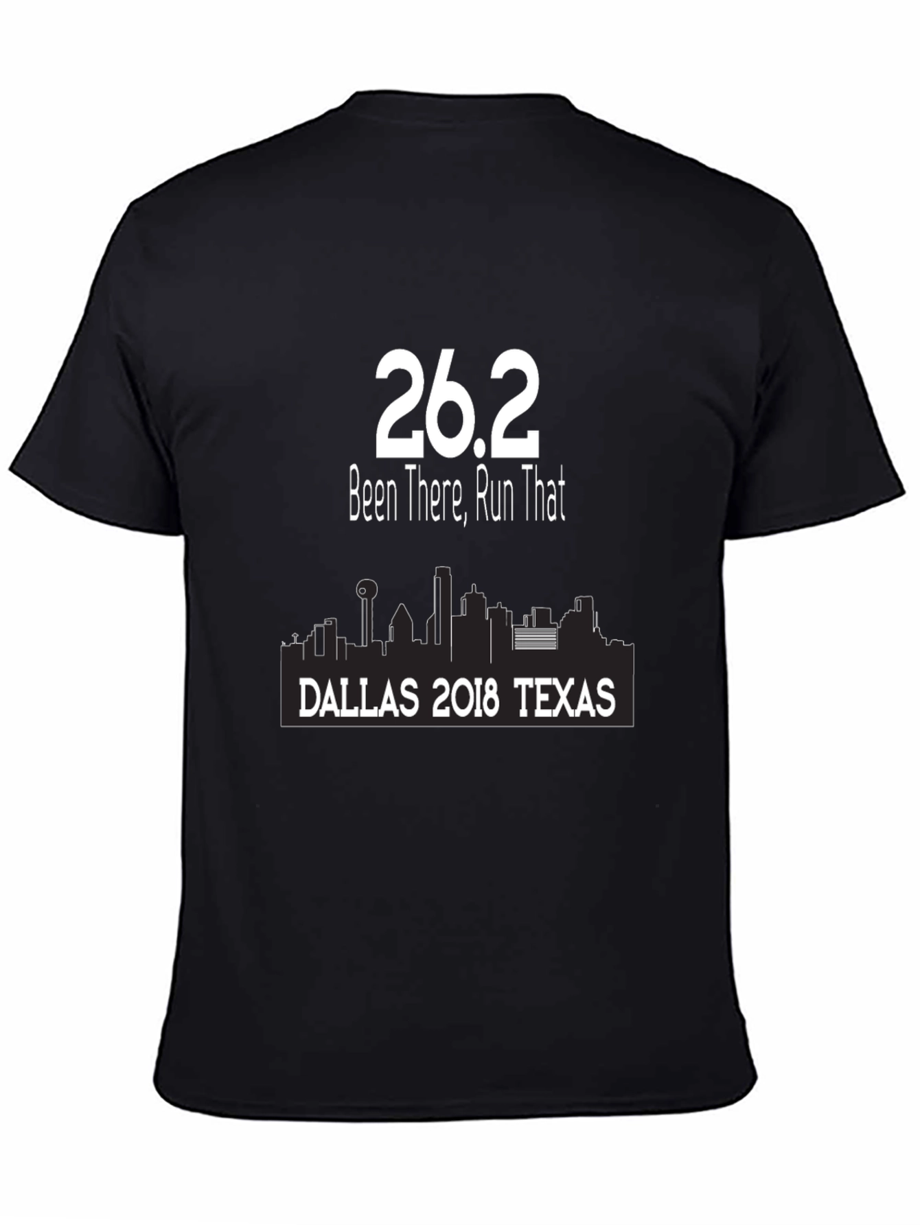 26.2 Marathon Dallas Texas Black T-Shirt