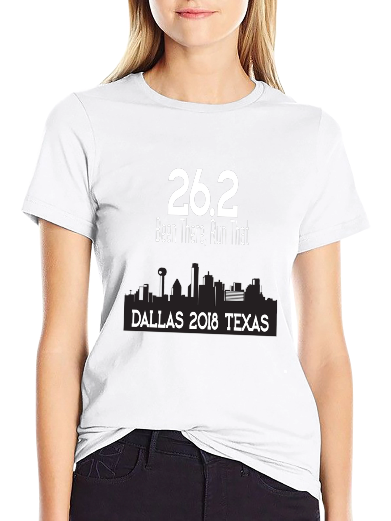 26.2 Marathon Dallas Texas Black T-Shirt