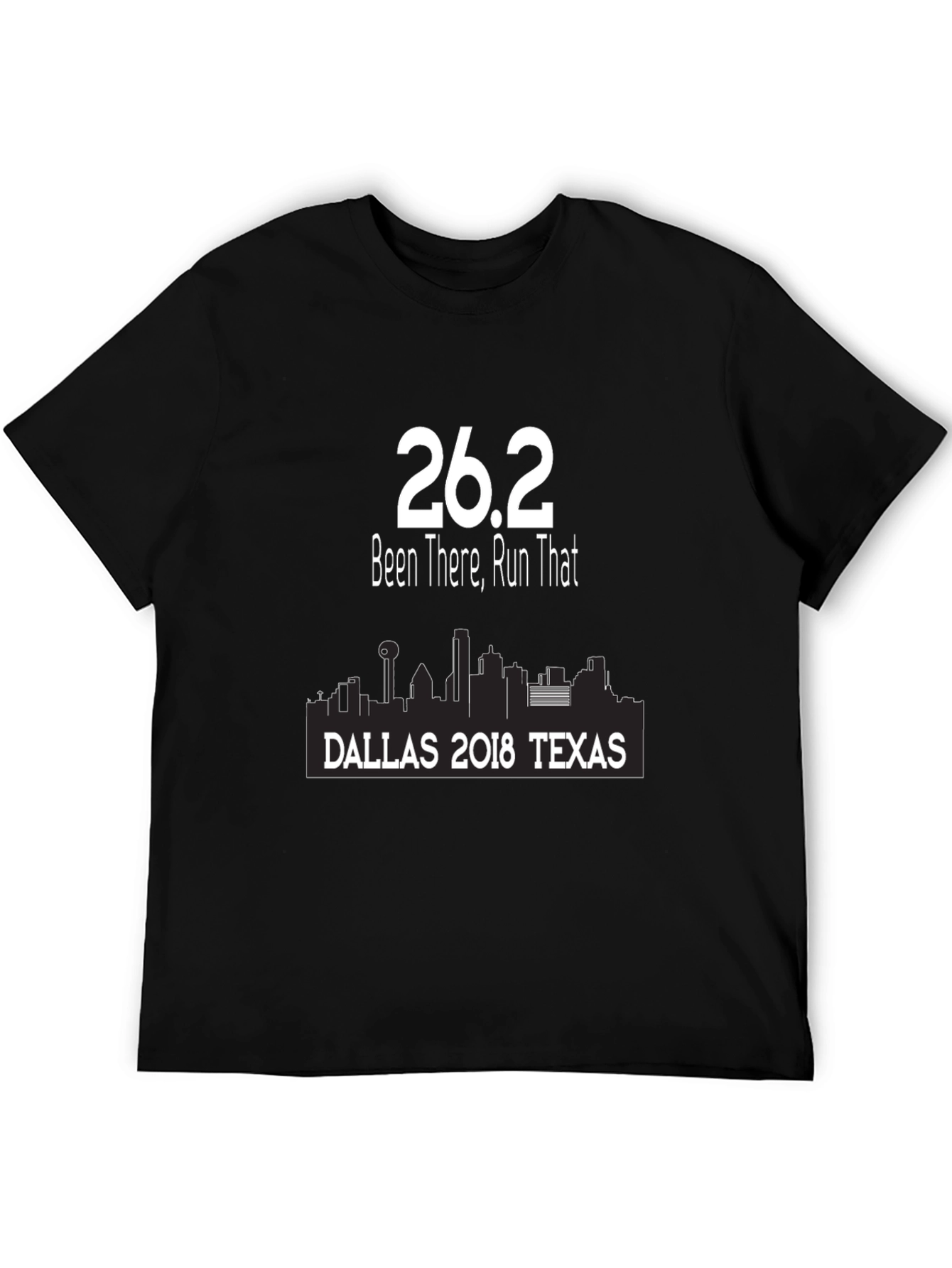 26.2 Marathon Dallas Texas Black T-Shirt