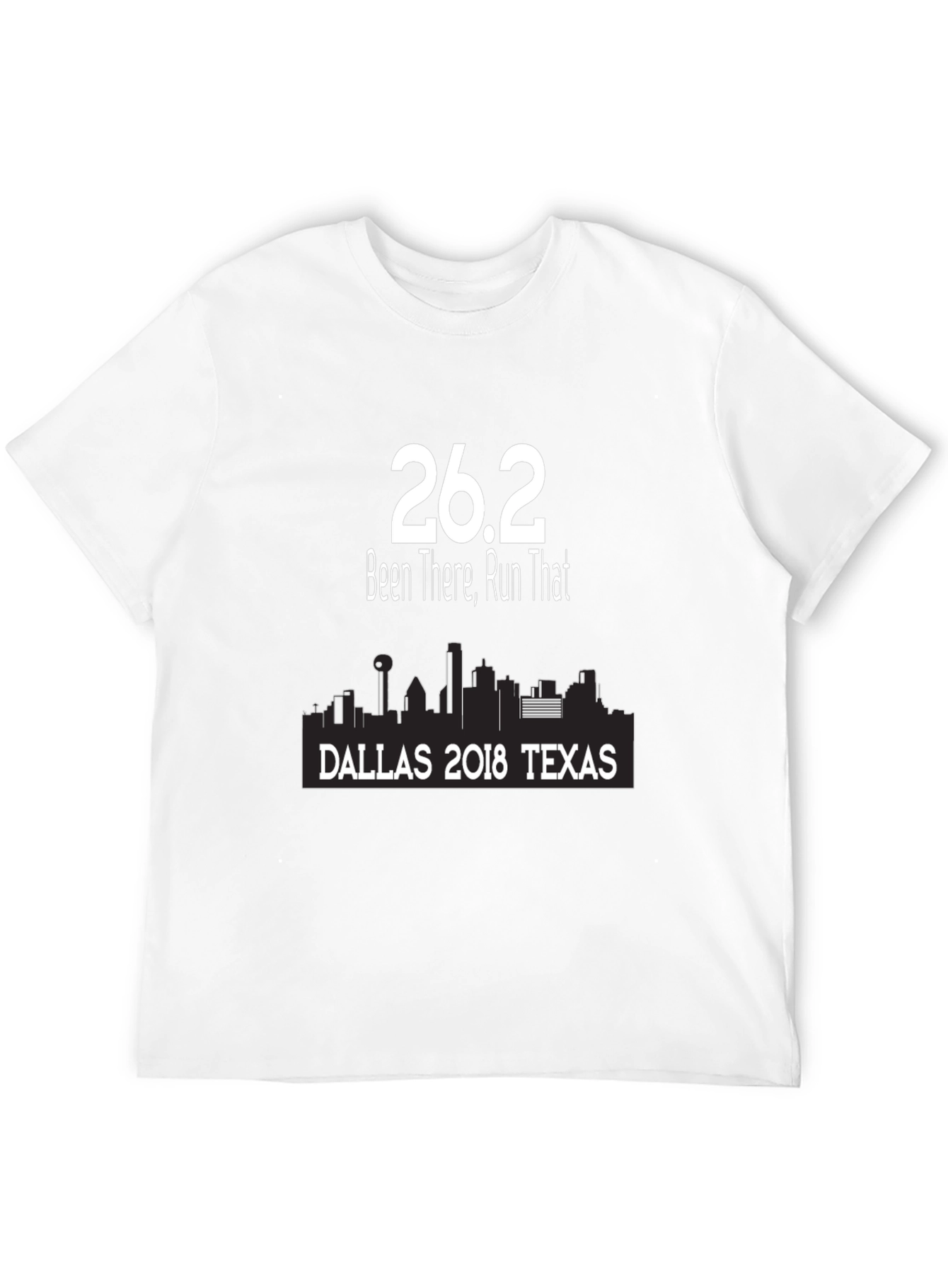 26.2 Marathon Dallas Texas Black T-Shirt
