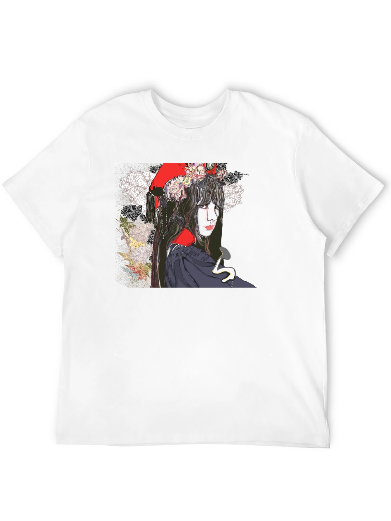 Dark Floral Graphic Print T-Shirt