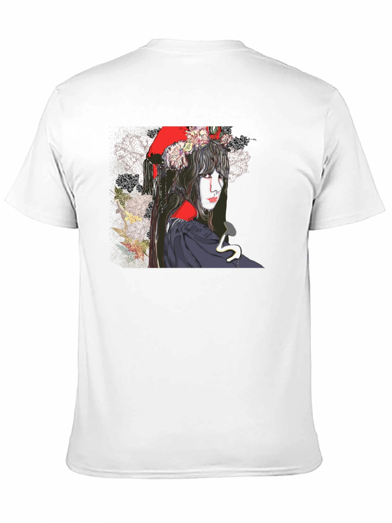 Dark Floral Graphic Print T-Shirt