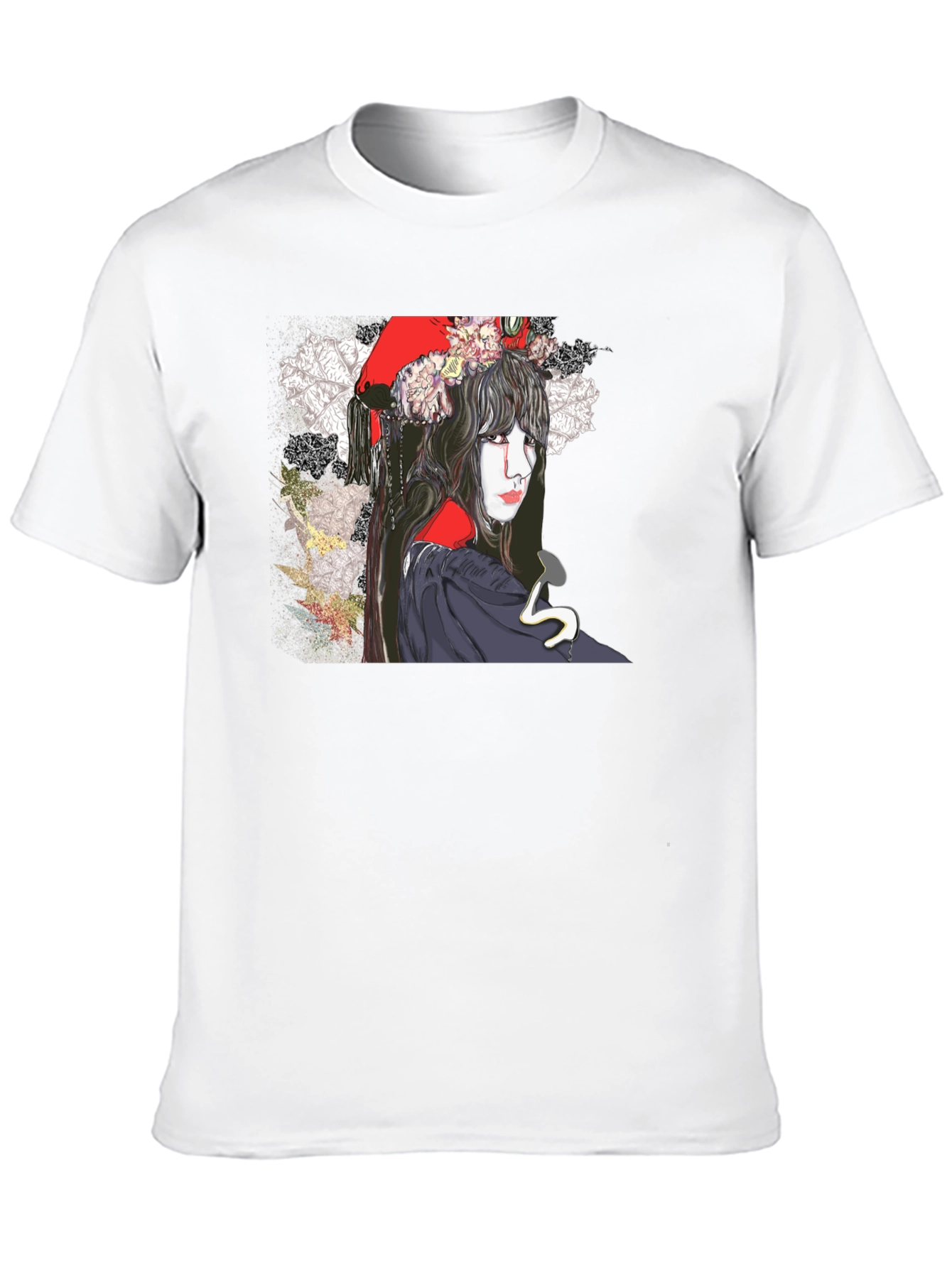 Dark Floral Graphic Print T-Shirt