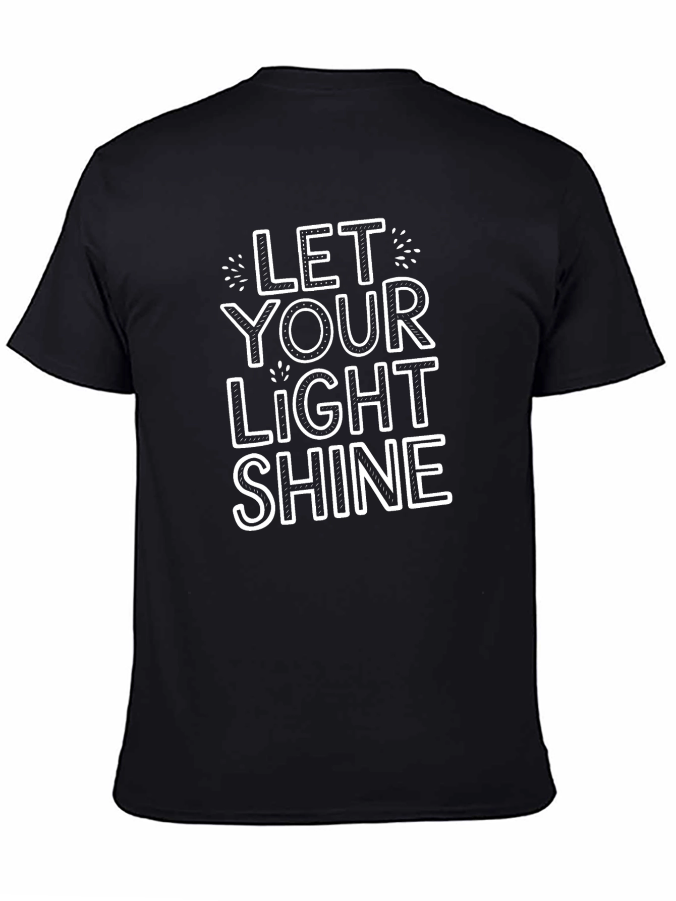 Let Your Light Shine Black Graphic Tee