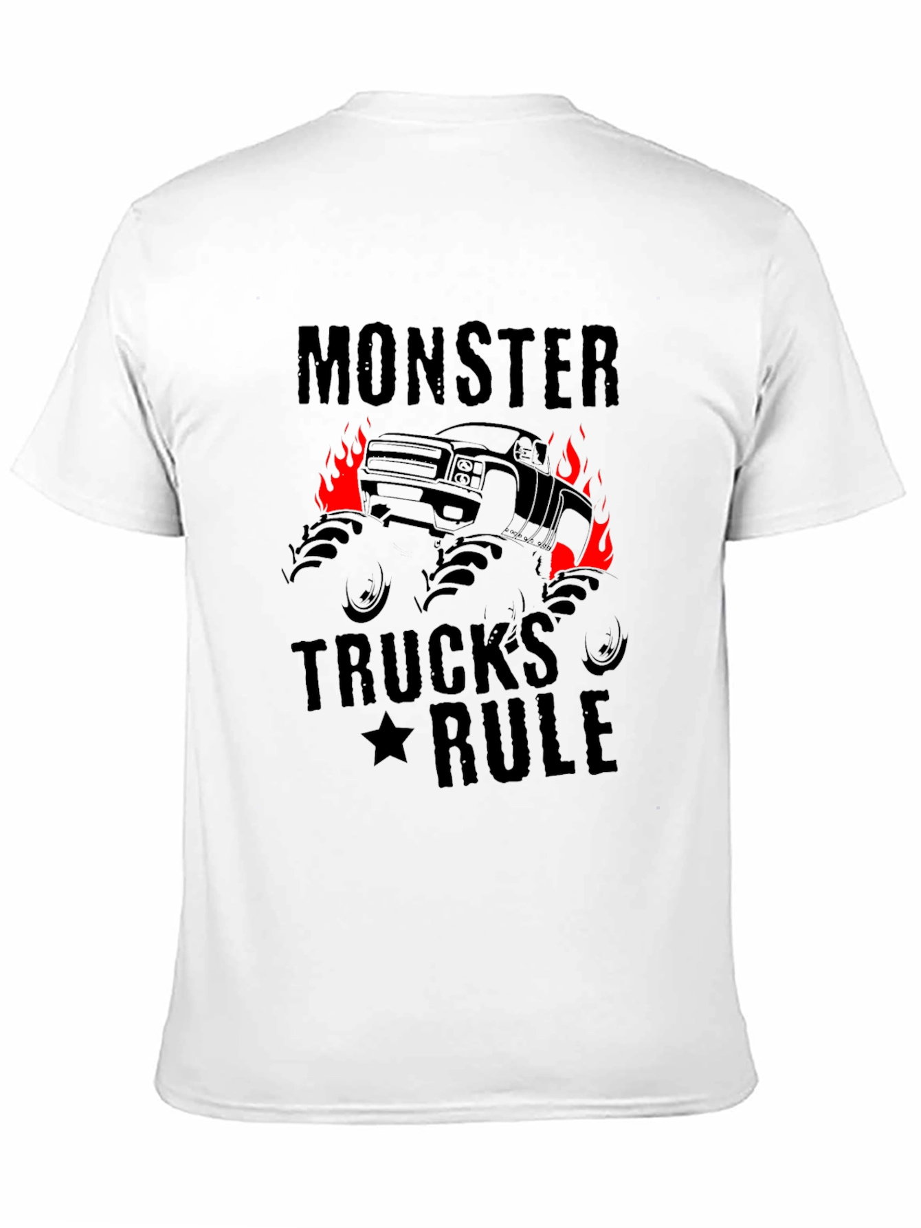 Monster Trucks Rule Graphic Black T-Shirt