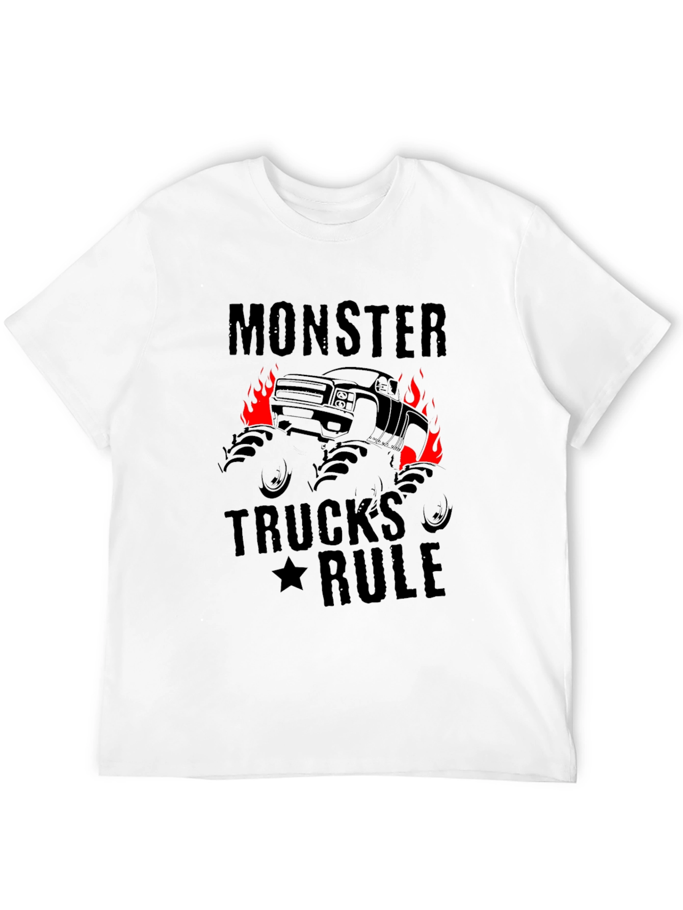 Monster Trucks Rule Graphic Black T-Shirt