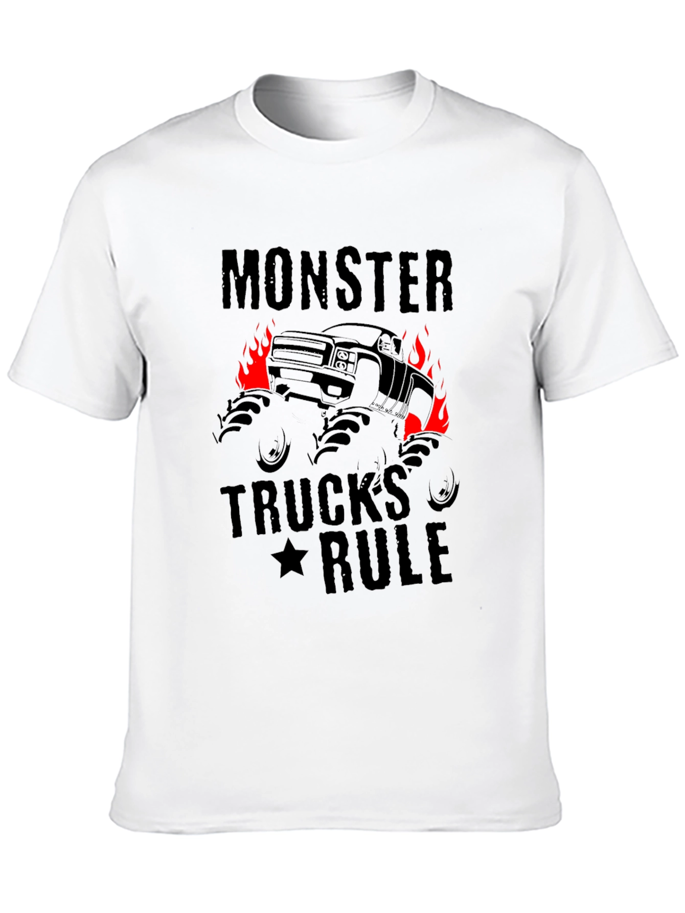 Monster Trucks Rule Graphic Black T-Shirt