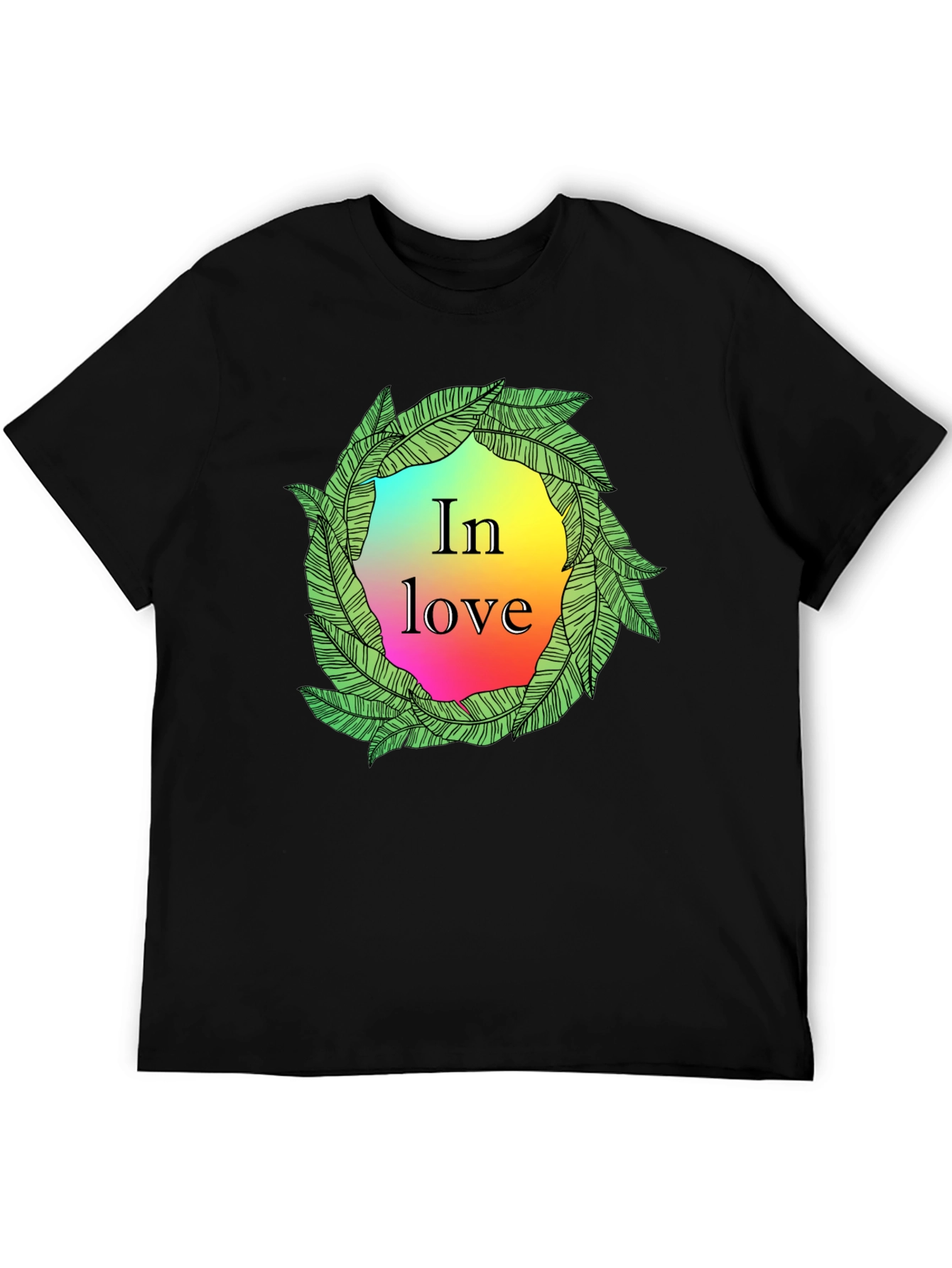 In Love Leaf Wreath Graphic T-Shirt