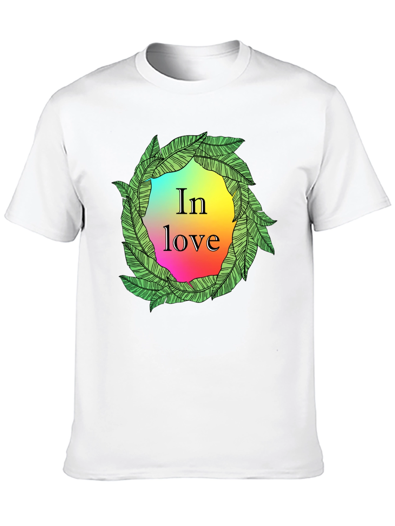 In Love Leaf Wreath Graphic T-Shirt