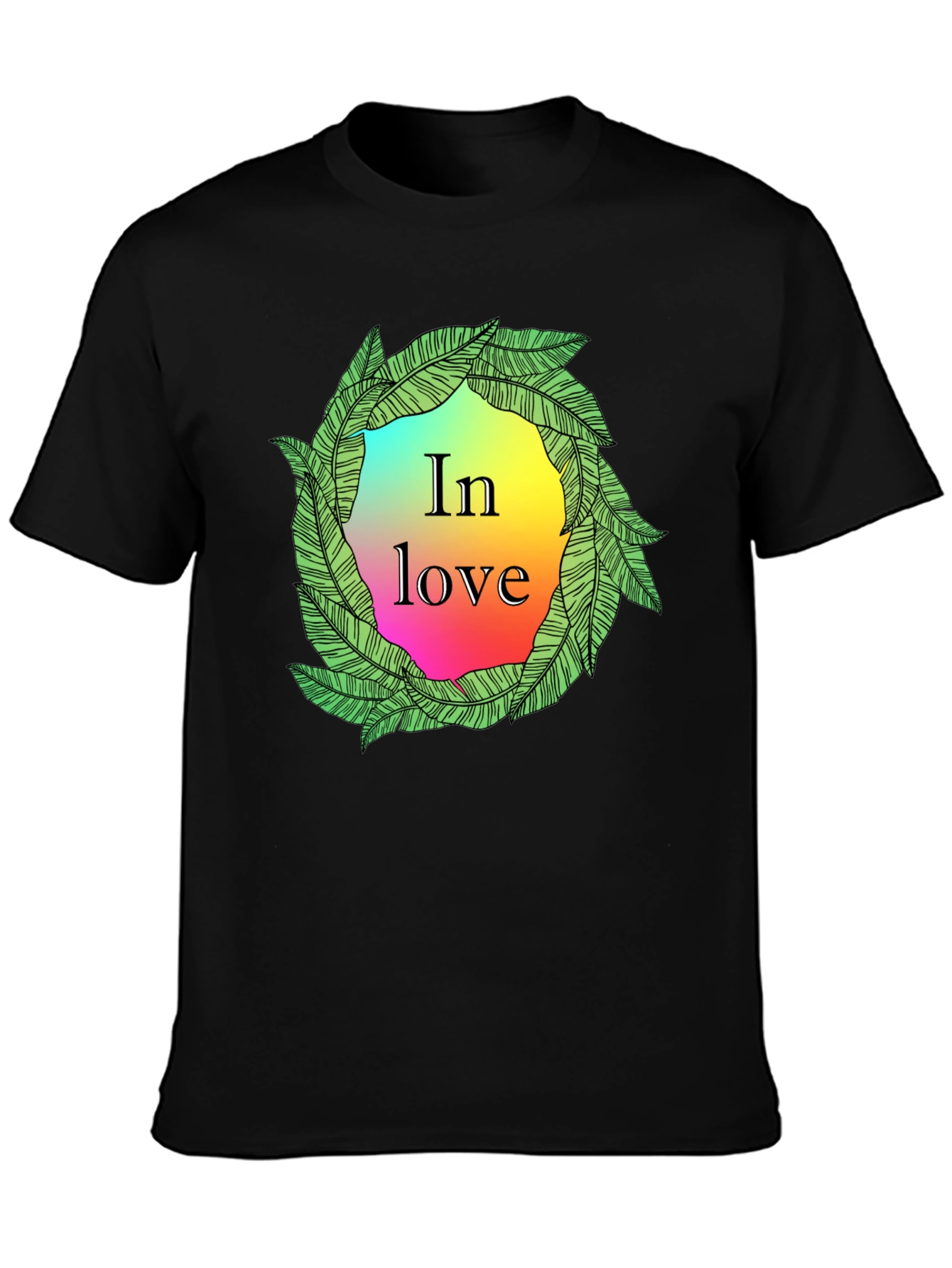 In Love Leaf Wreath Graphic T-Shirt