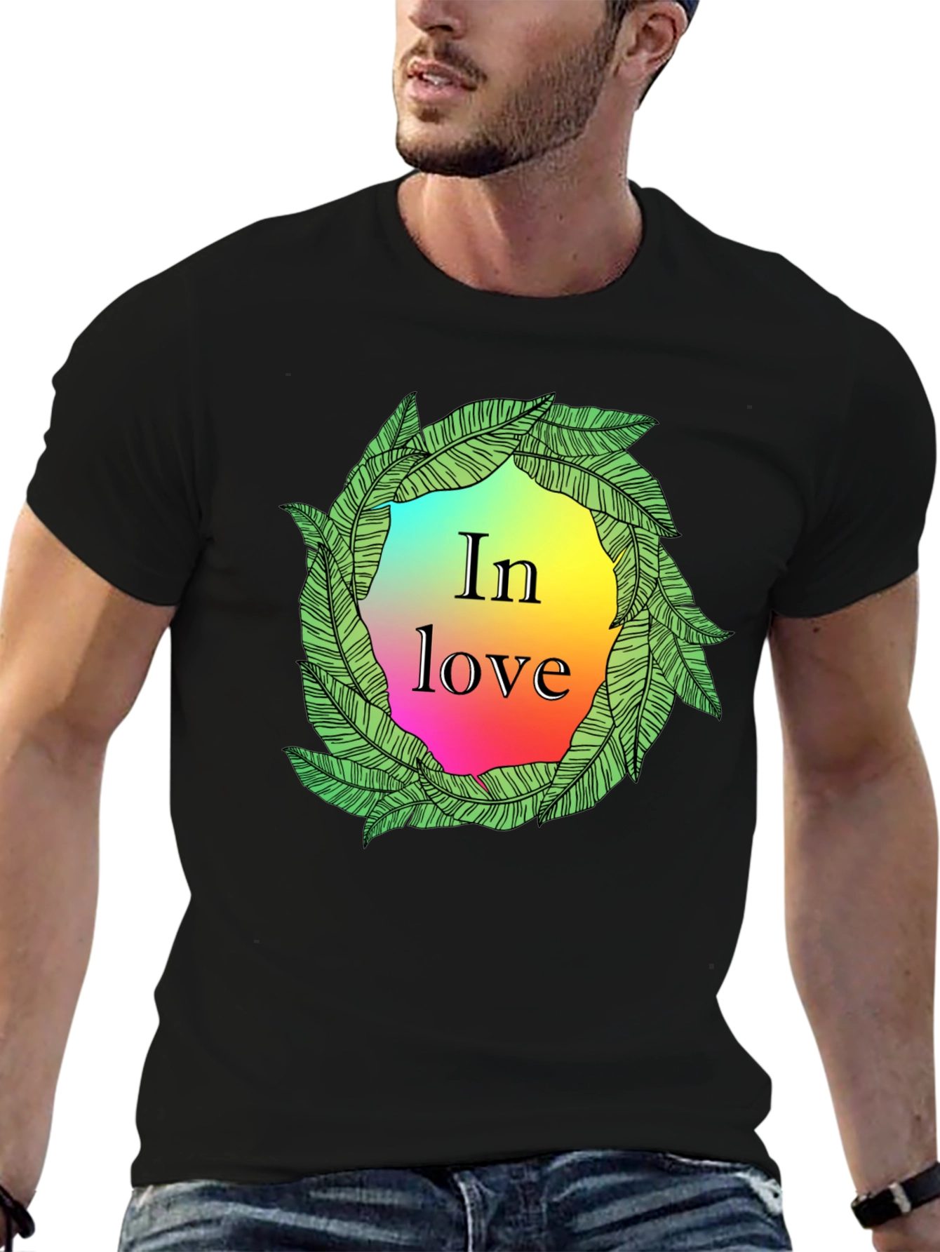 In Love Leaf Wreath Graphic T-Shirt
