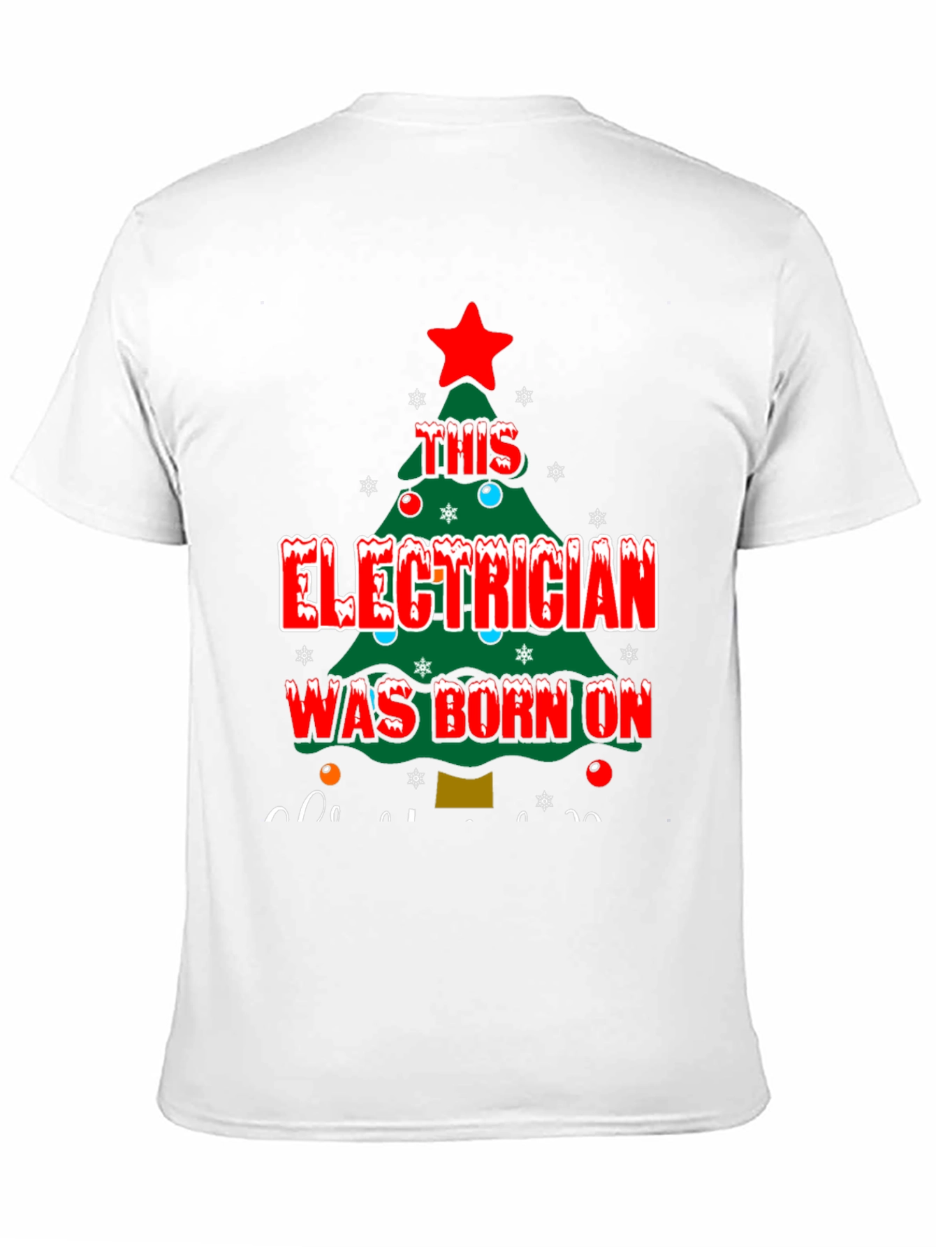Electrician Christmas Tree T-Shirt