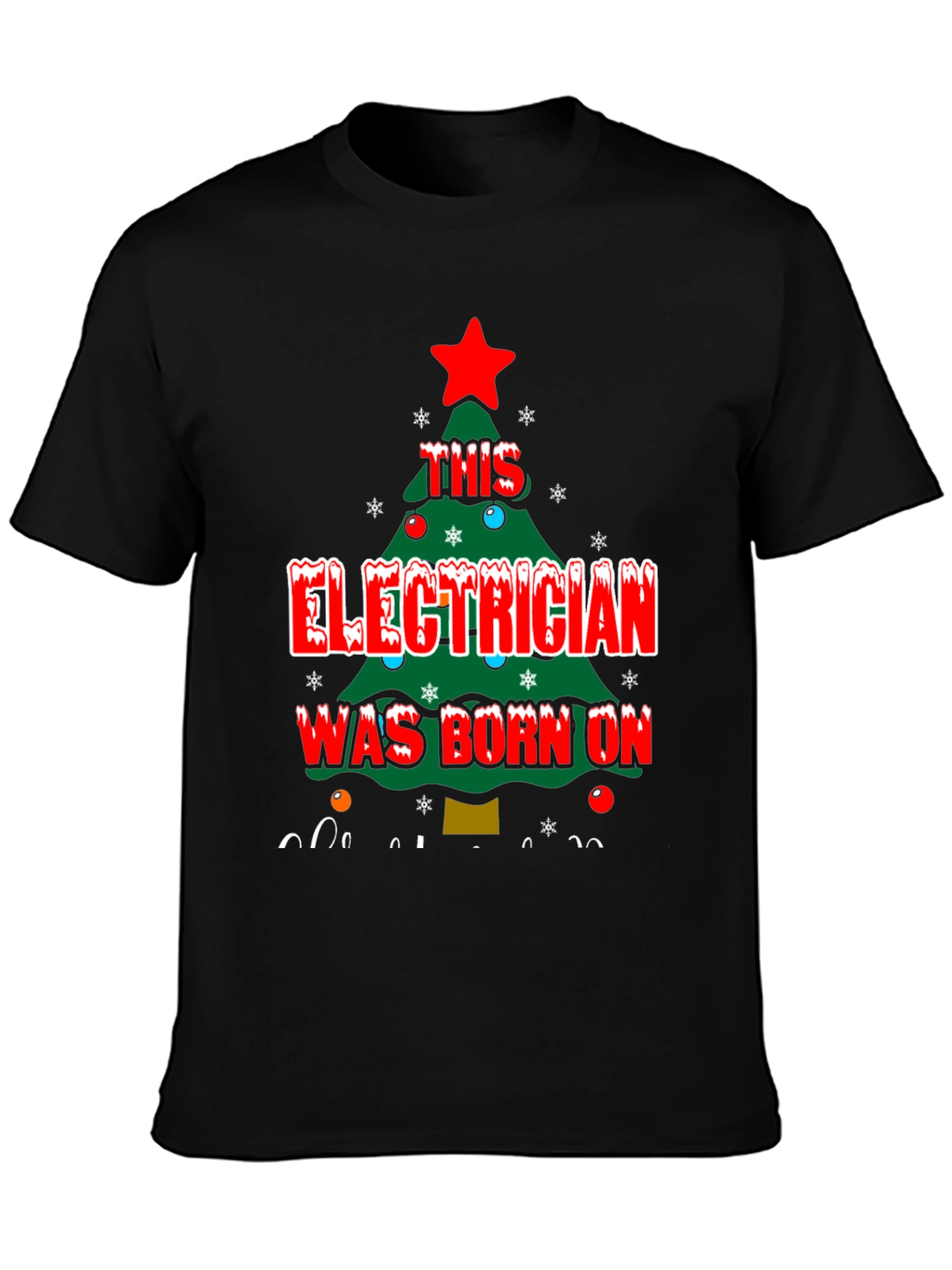 Electrician Christmas Tree T-Shirt