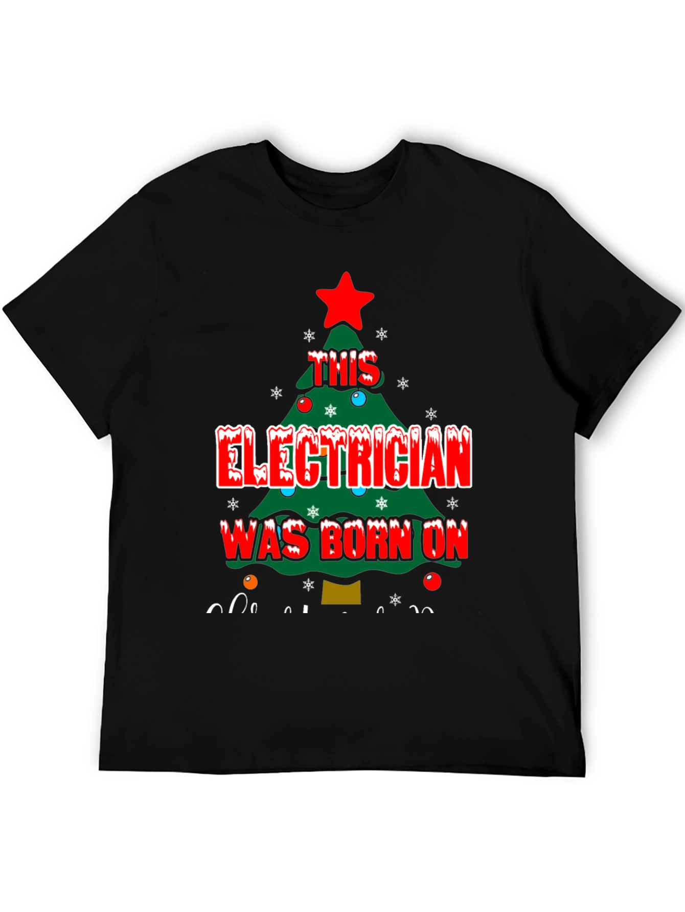 Electrician Christmas Tree T-Shirt