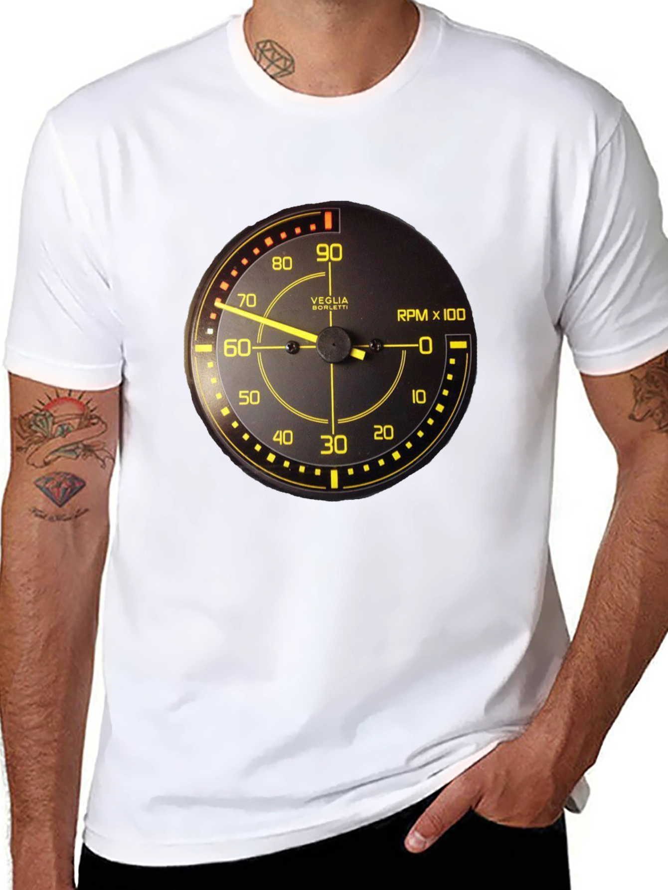 Black RPM Gauge Graphic Tee