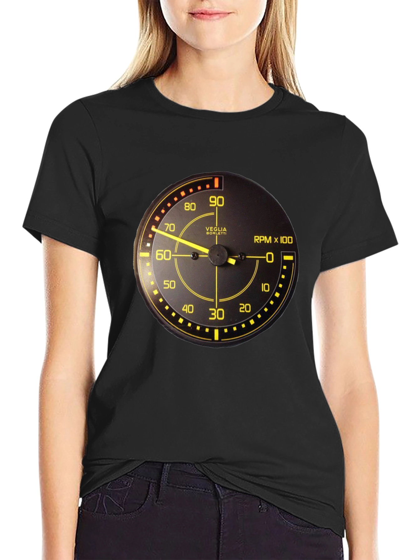 Black RPM Gauge Graphic Tee